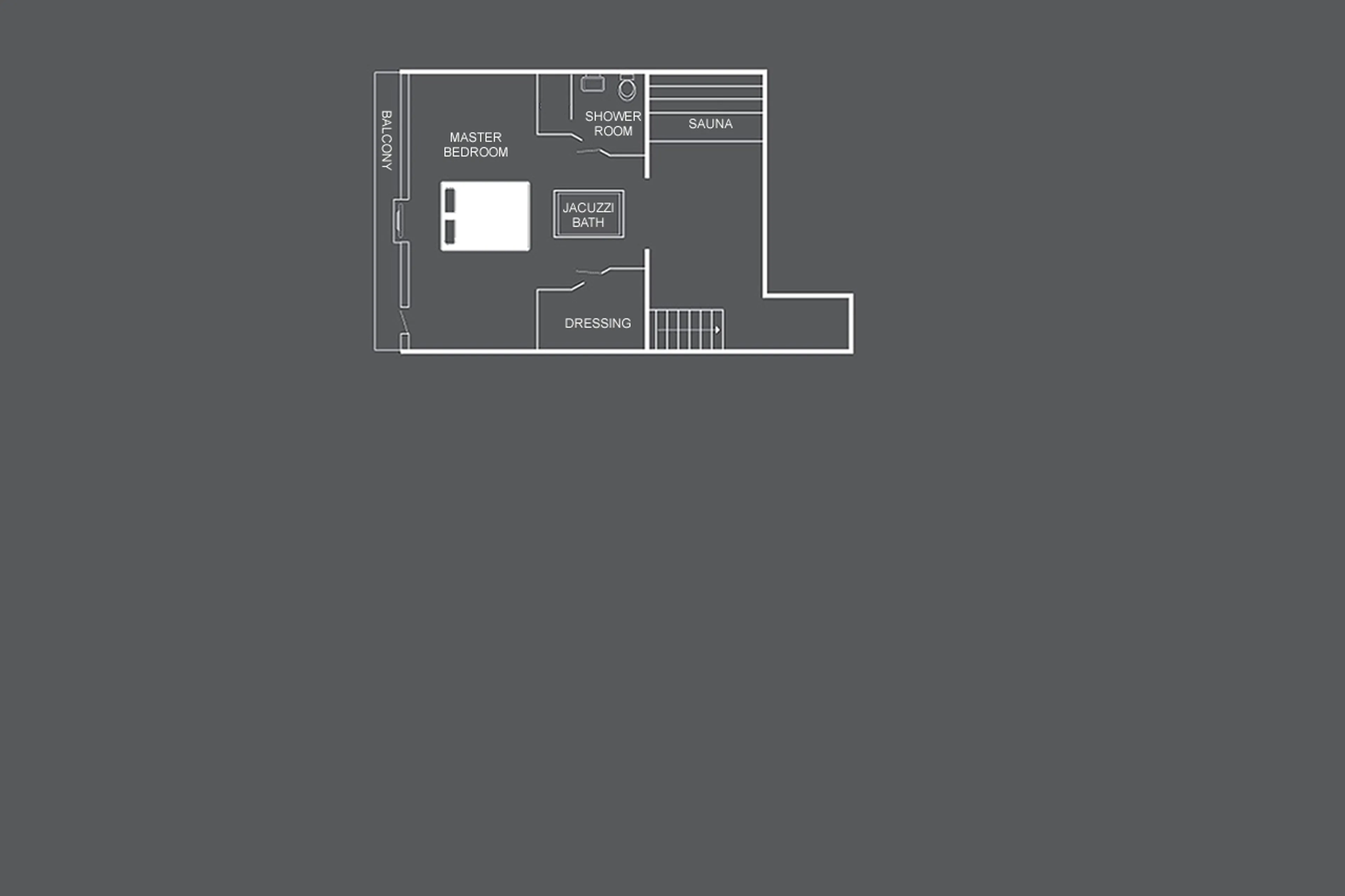 Level 2 floor plan of Heinz Julen Loft in Zermatt