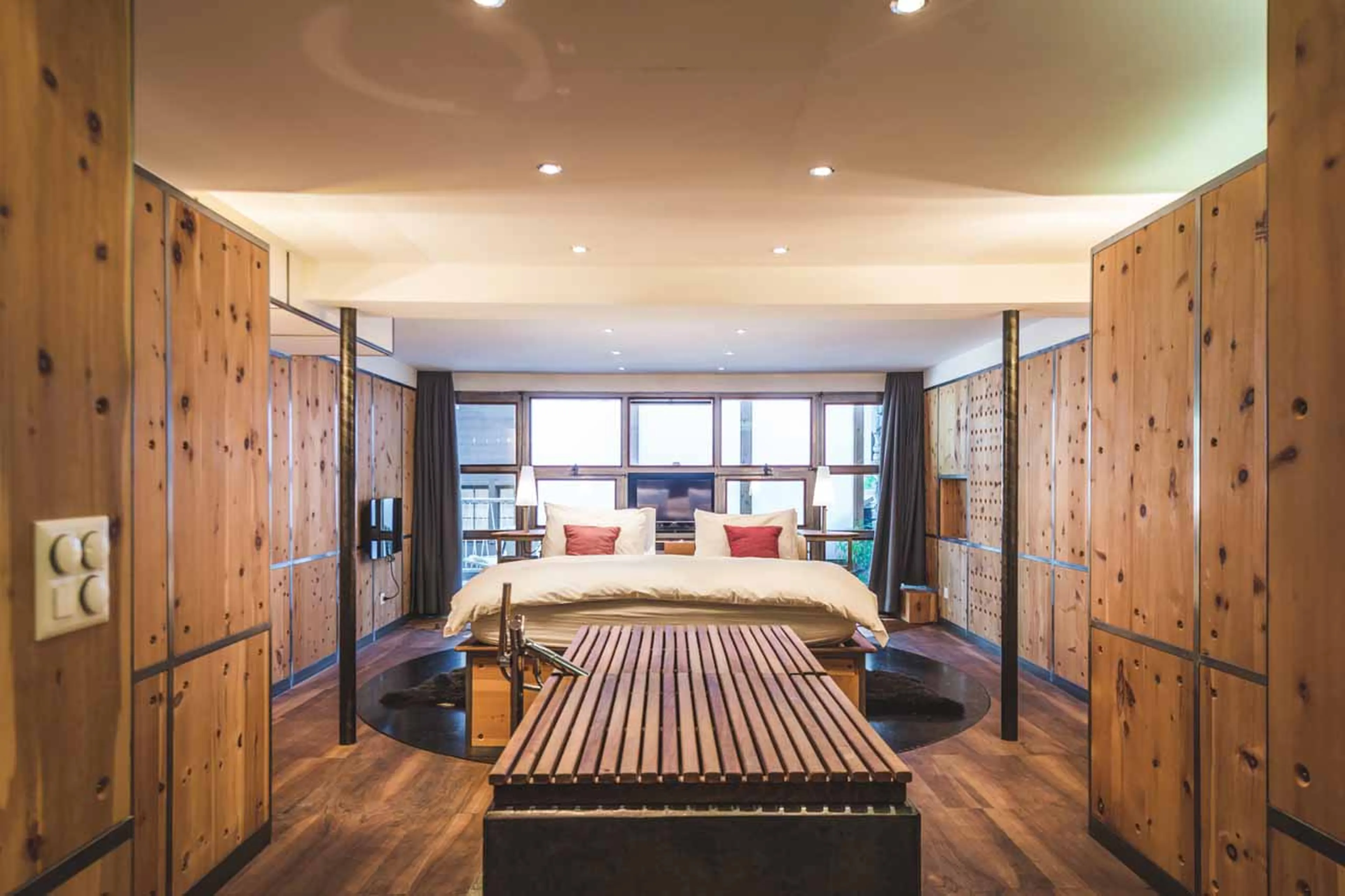 Bedroom one at Heinz Julen Loft in Zermatt