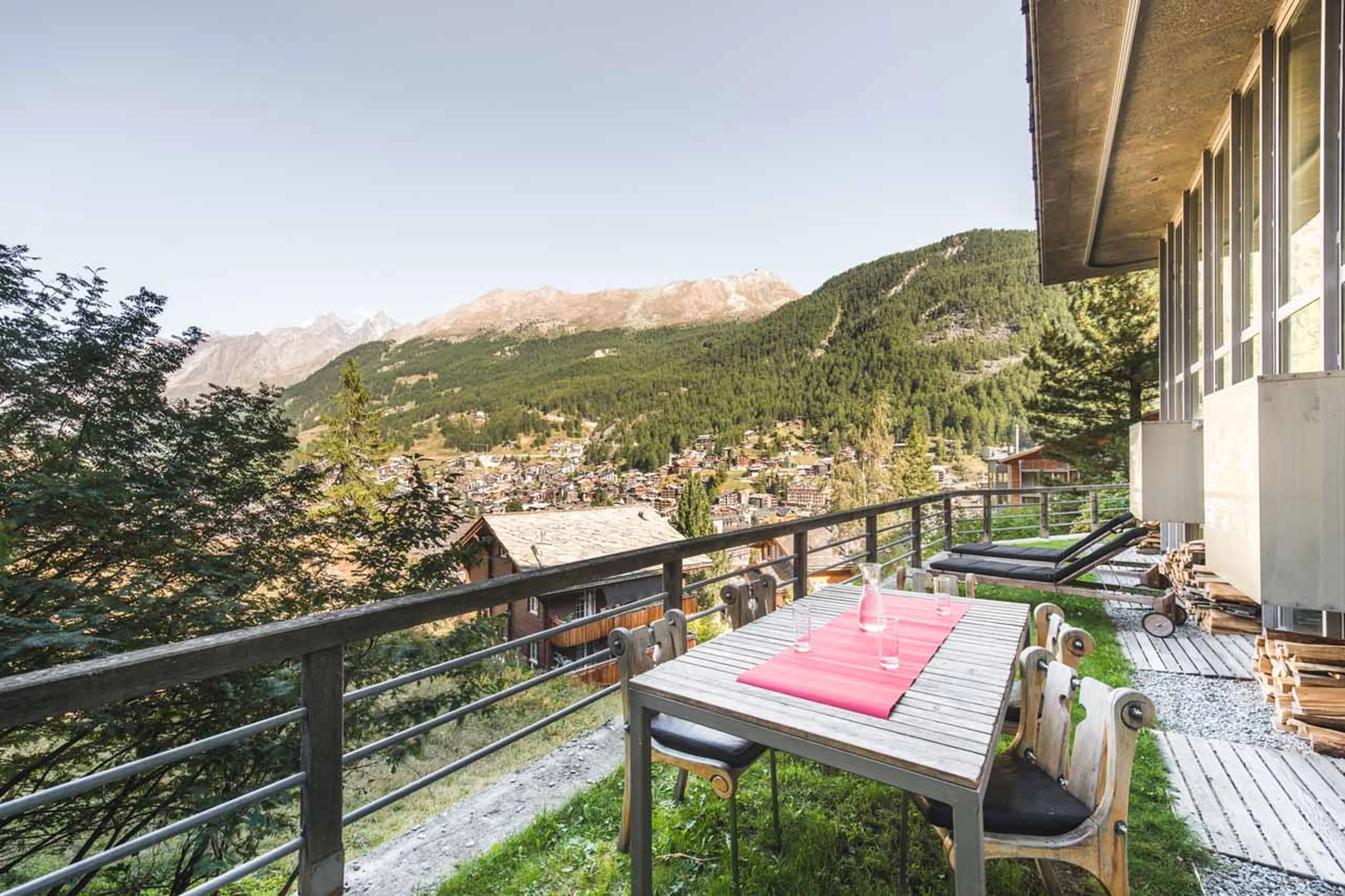Terrace of Heinz Julen Loft in Zermatt