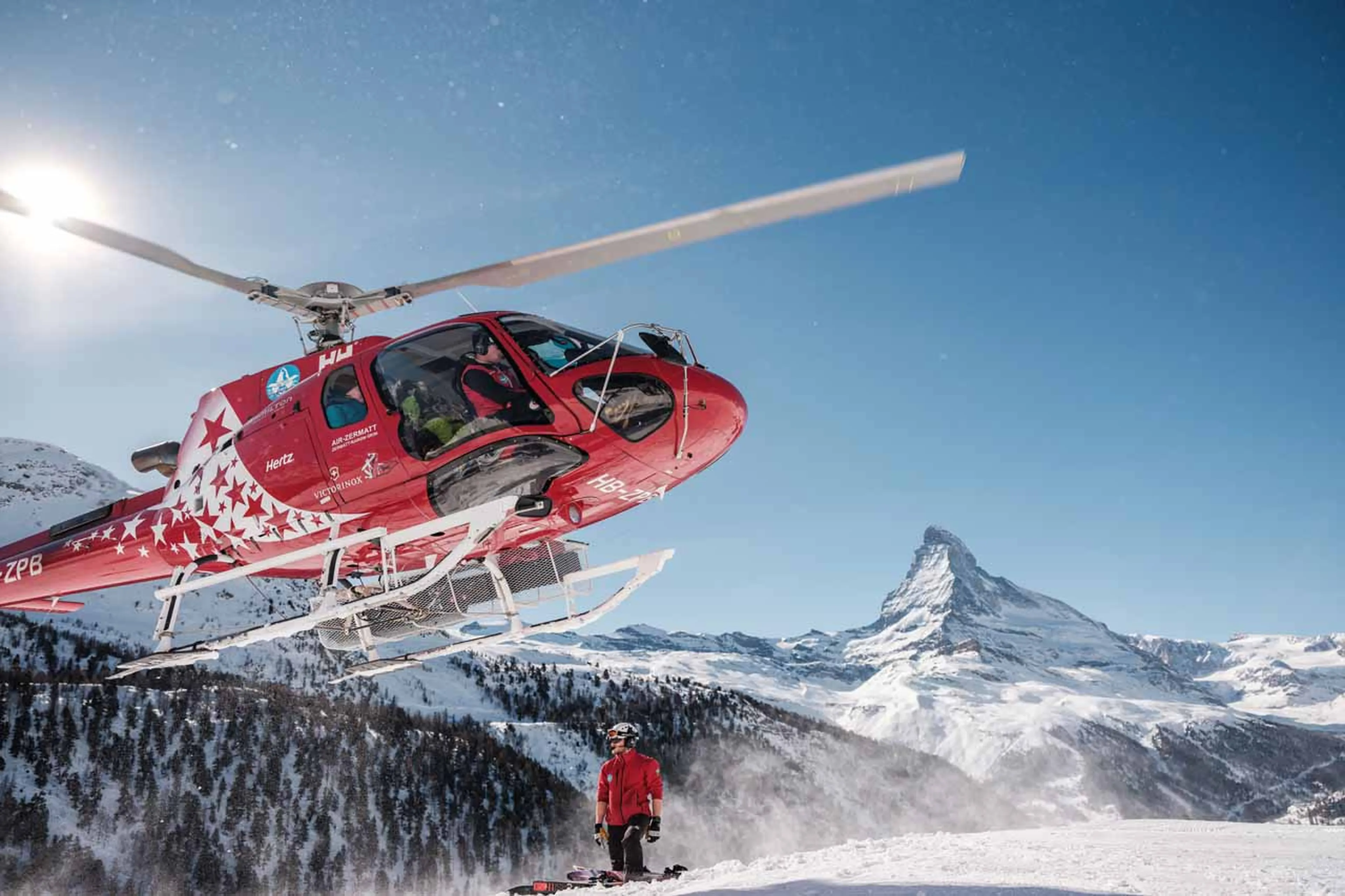 Heli-skiing in Zermatt