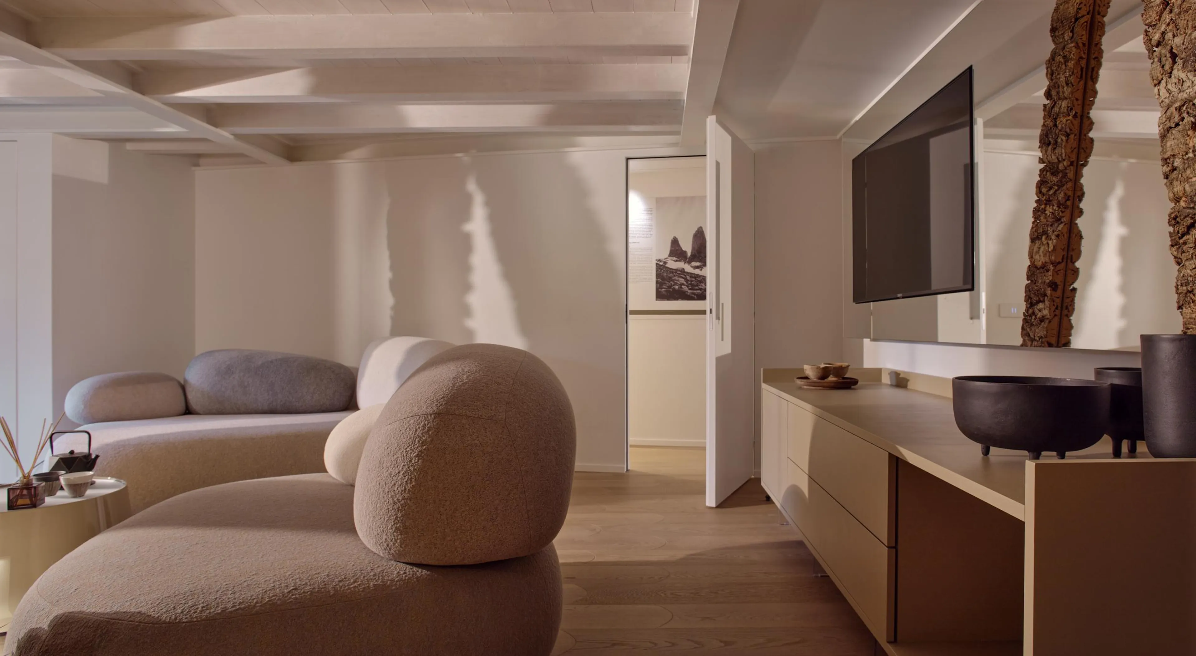 Master bedroom with living area, dressing room, en-suite and garden access