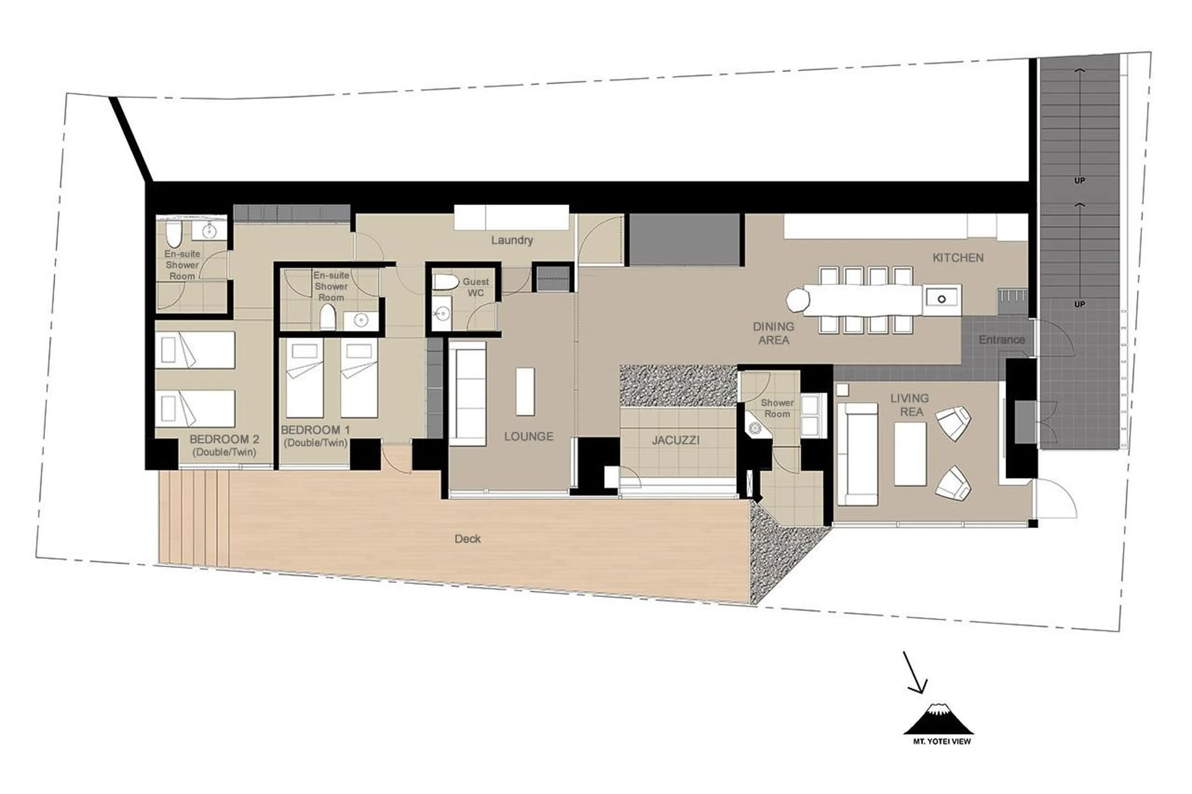 Floor plan of Apartment Hideaway on Escarpment in Niseko