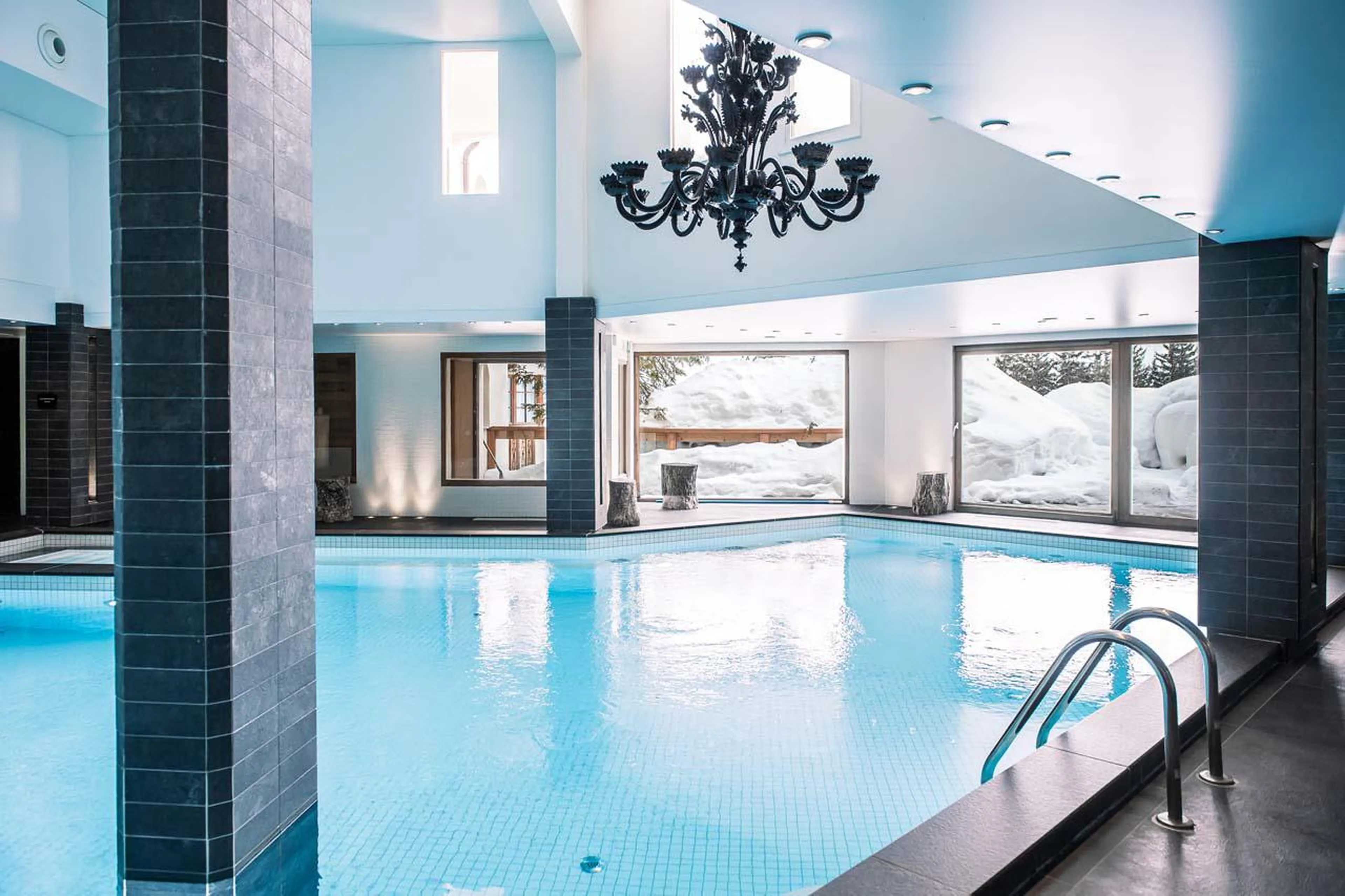 The hotel spa is over 900m² at Apartment Roc-Merlet in Courchevel 1850