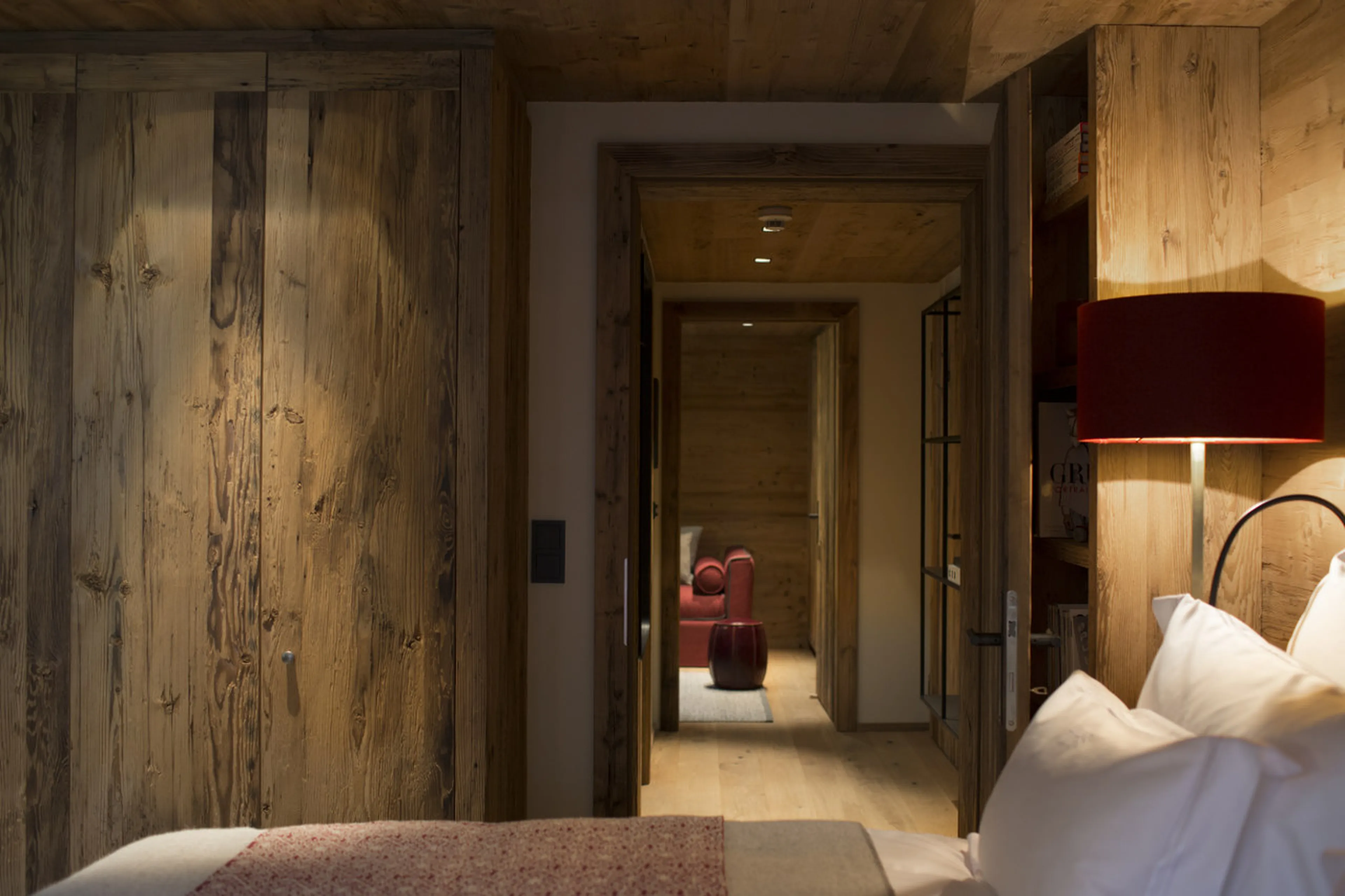 Bedroom with separate study in House Hannes Schneider in Stuben, near Zürs