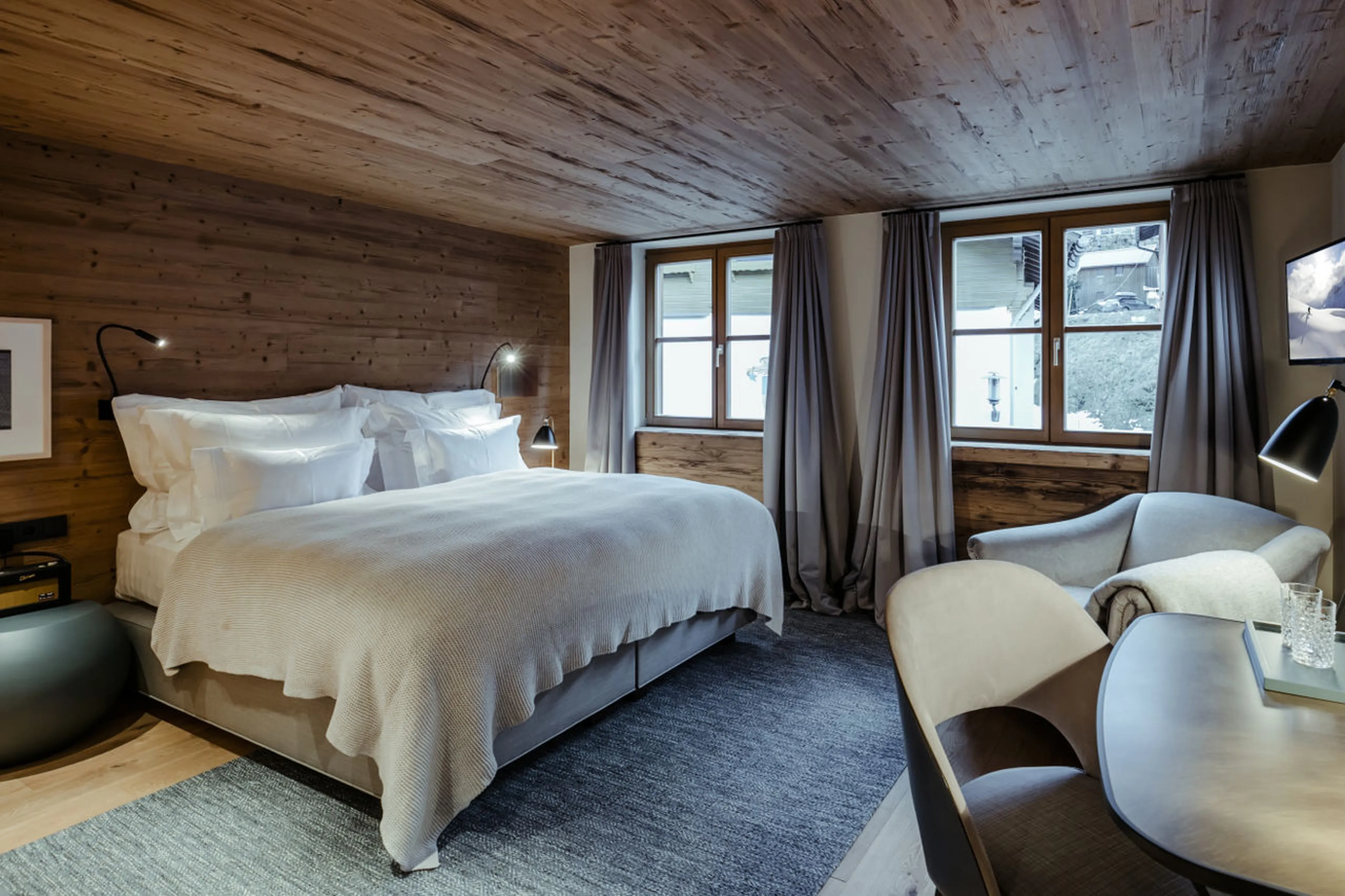 En-suite double/twin bedroom in House Hannes Schneider in Stuben, near Zürs