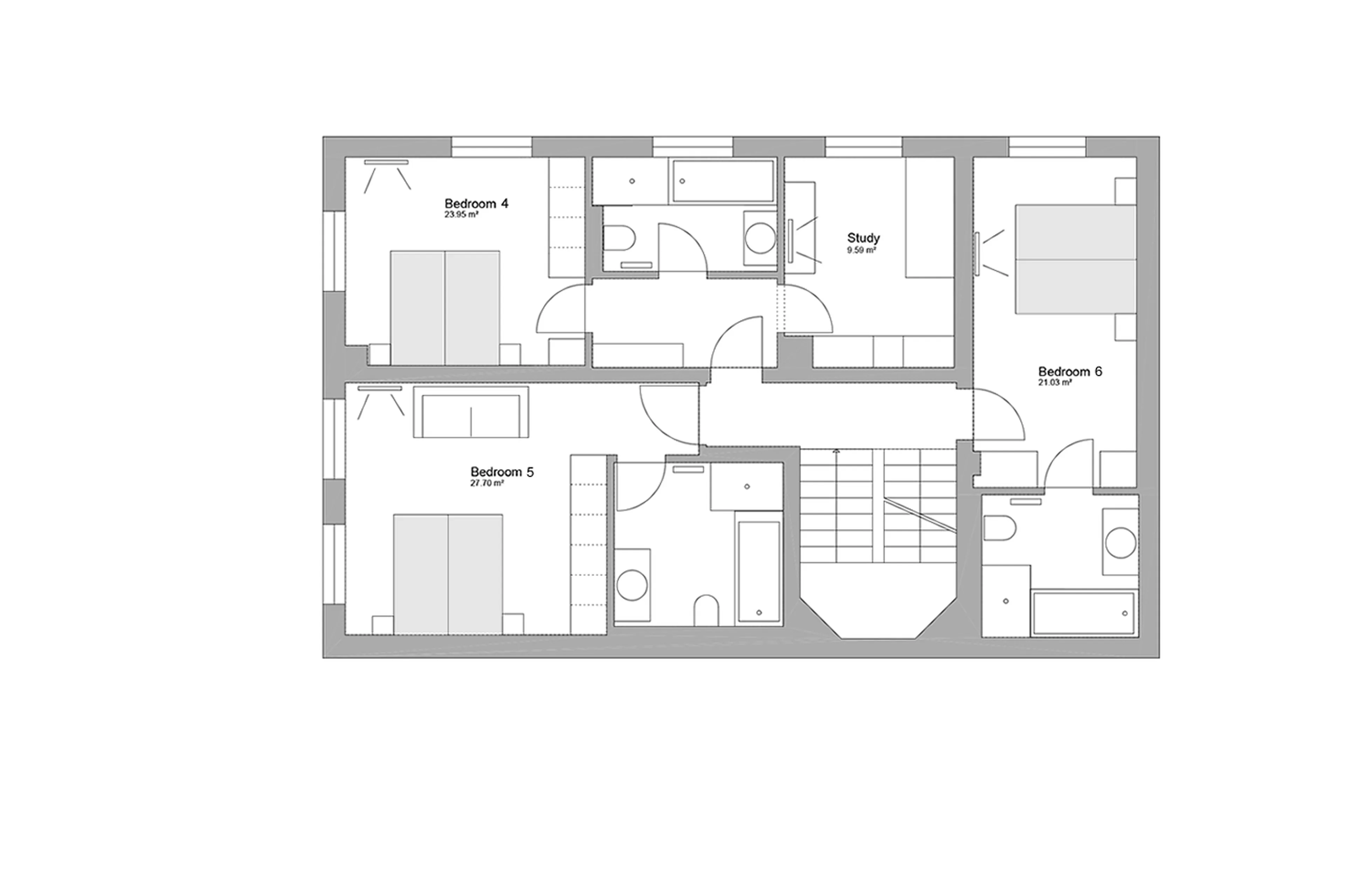 Level 1 floor plan of House Hannes Schneider in Stuben, near Zürs