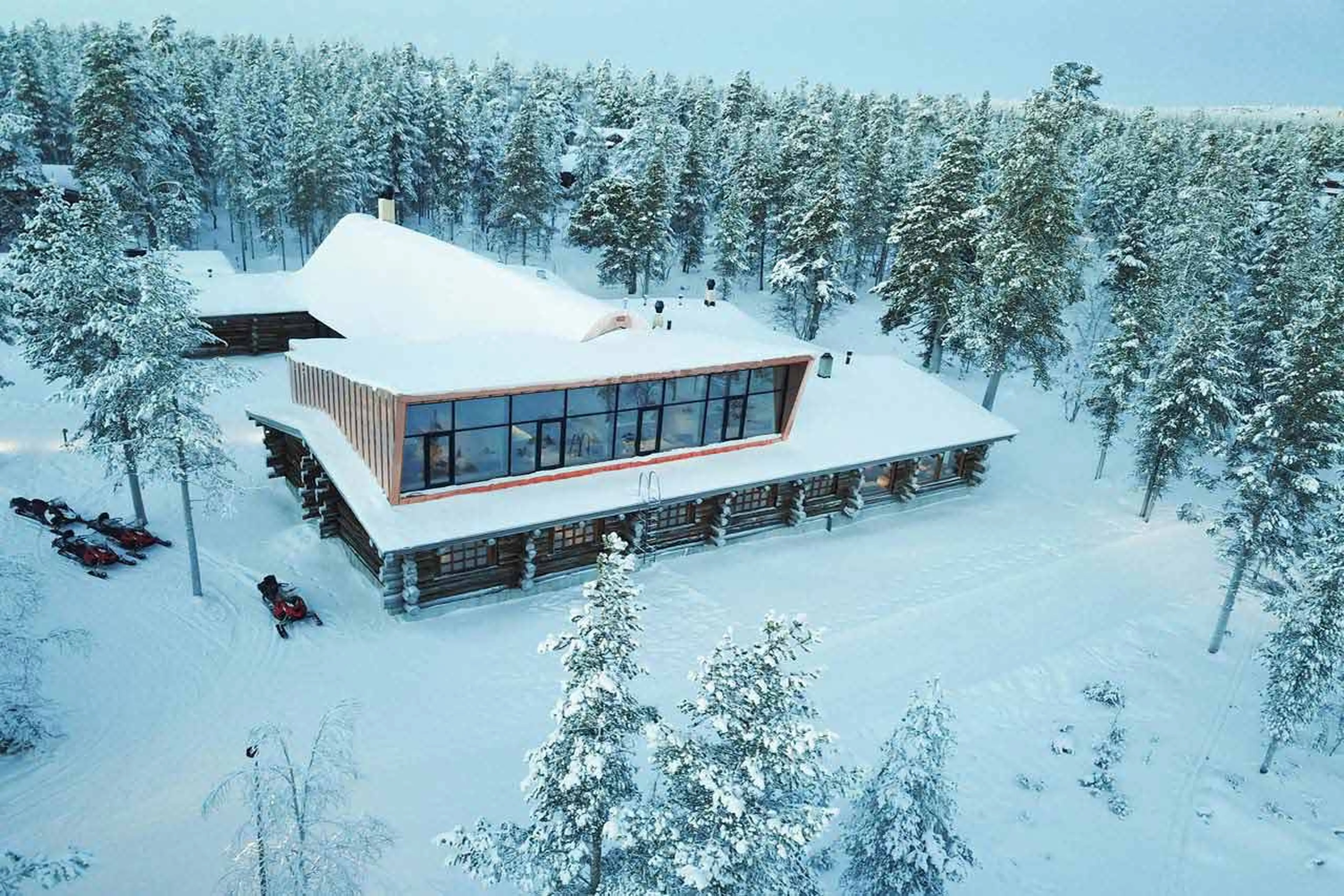 Exterior of Javri Lodge in Finland