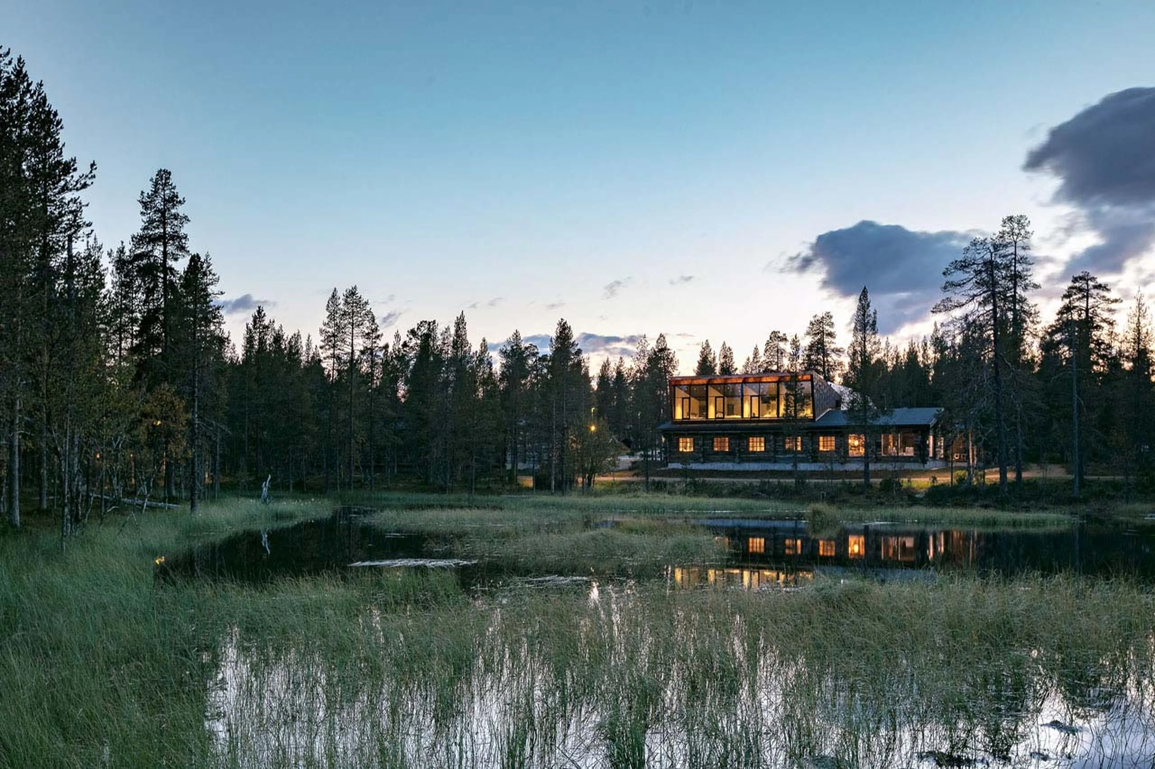 Javri Lodge in Finland in summer