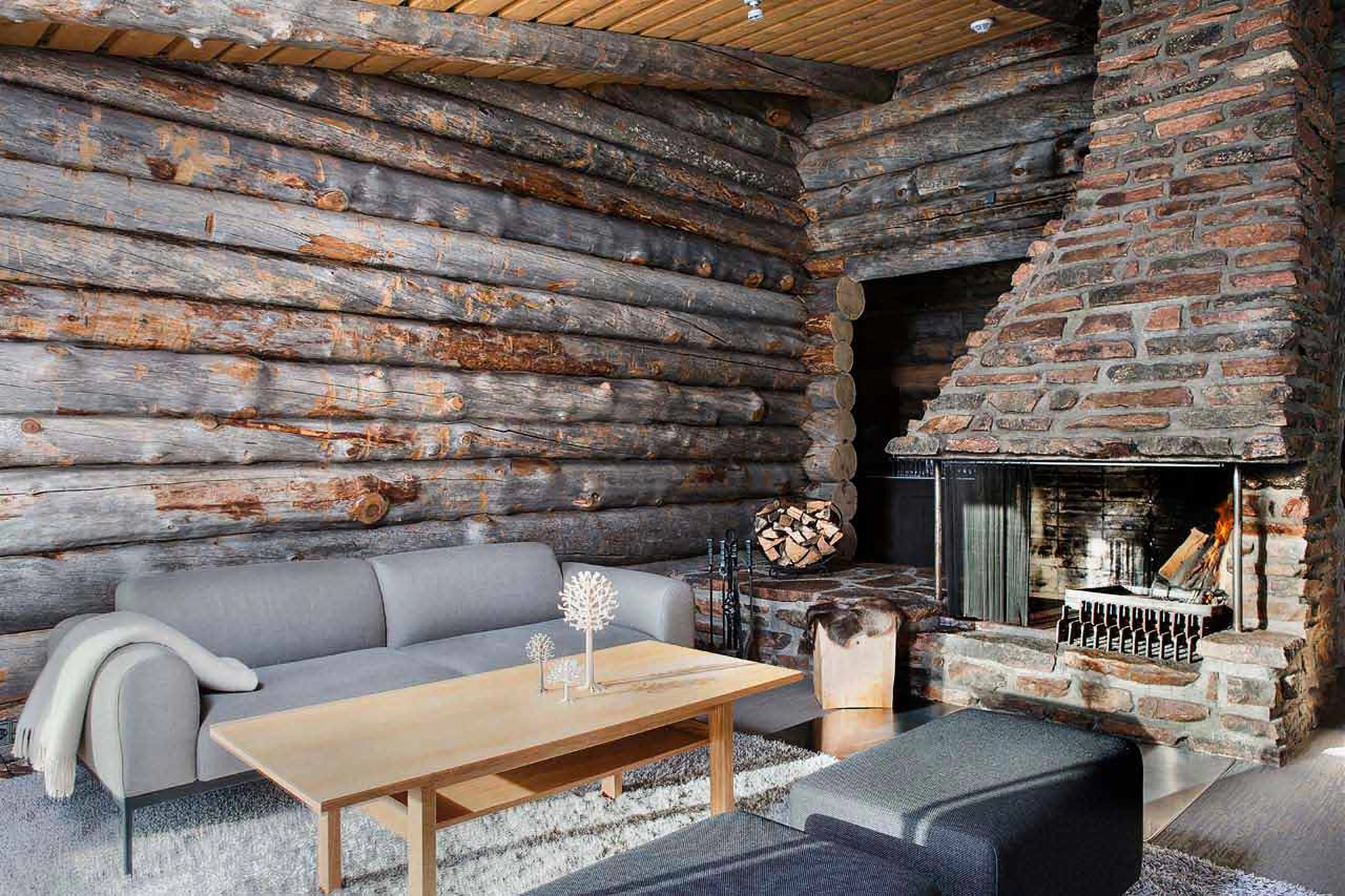 Living room at Javri Lodge in Finland