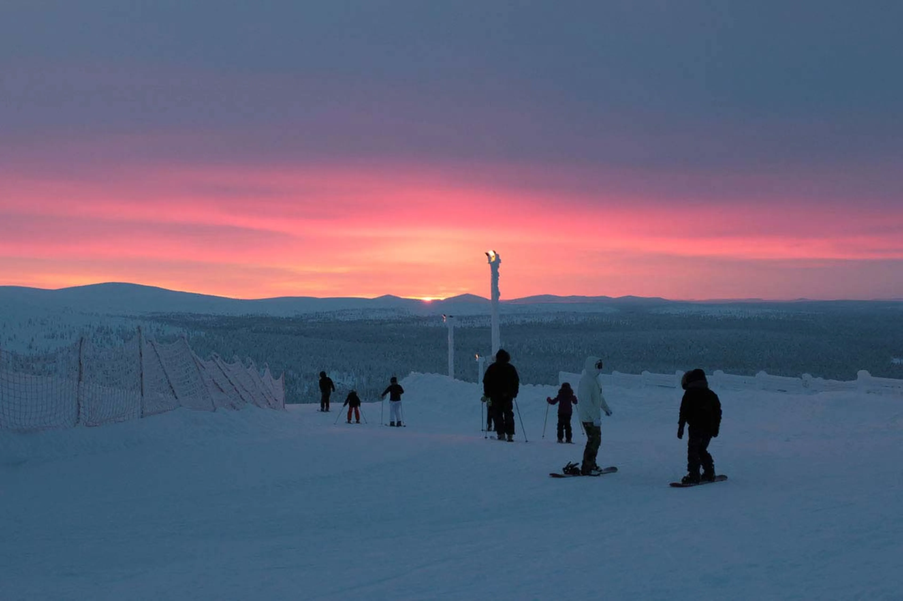 Skiing at Javri Lodge in Finland