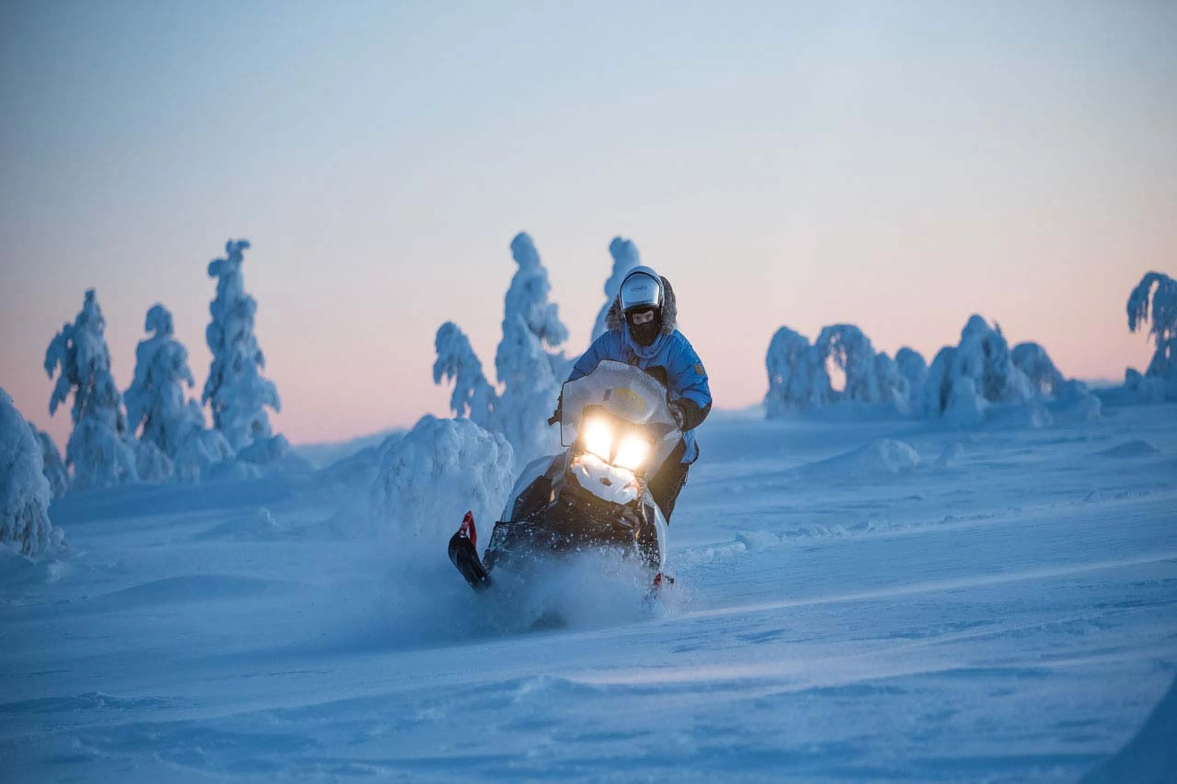 Snowmobiling at Javri Lodge in Finland