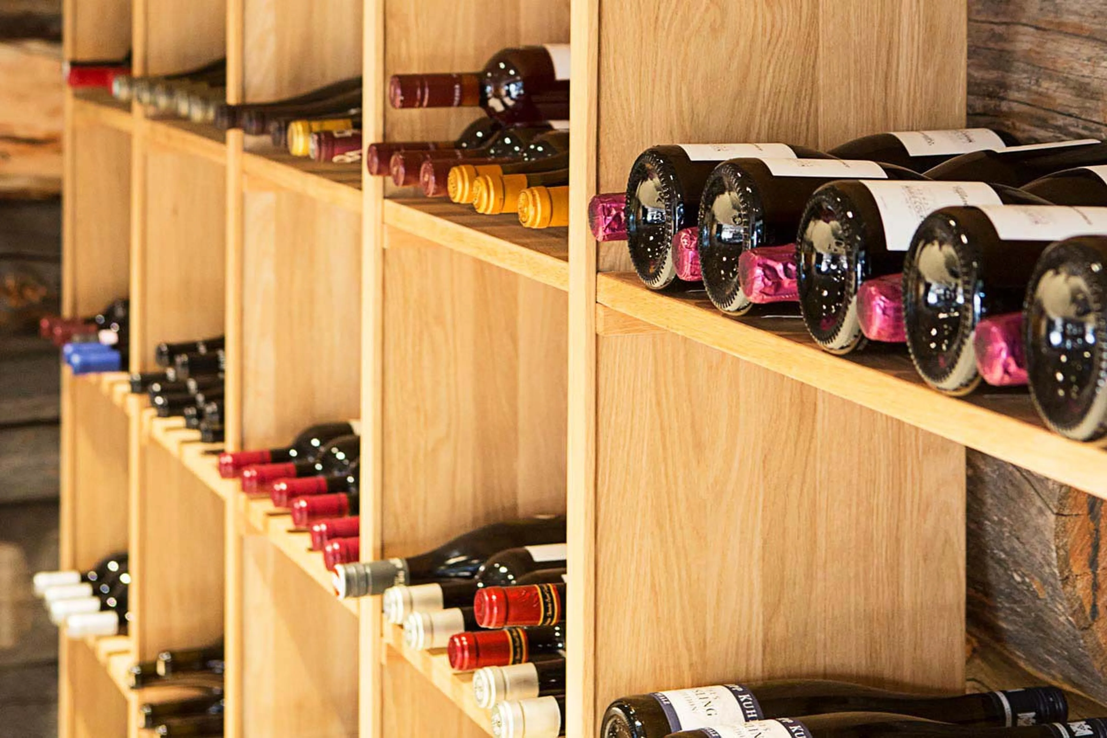 Wine cellar at Javri Lodge in Finland