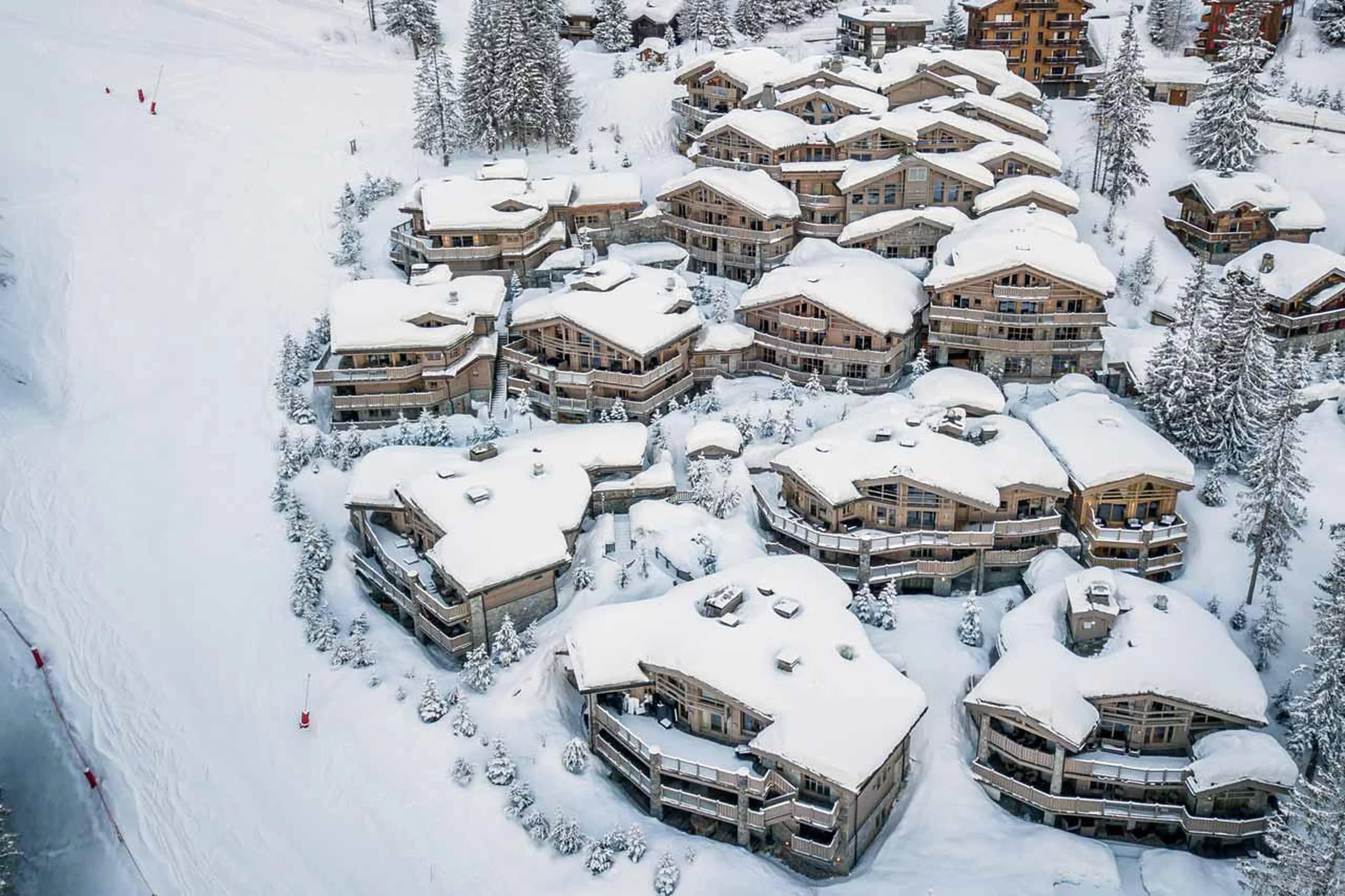 Aerial view of Chalet Abruzzes in Courchevel 1850