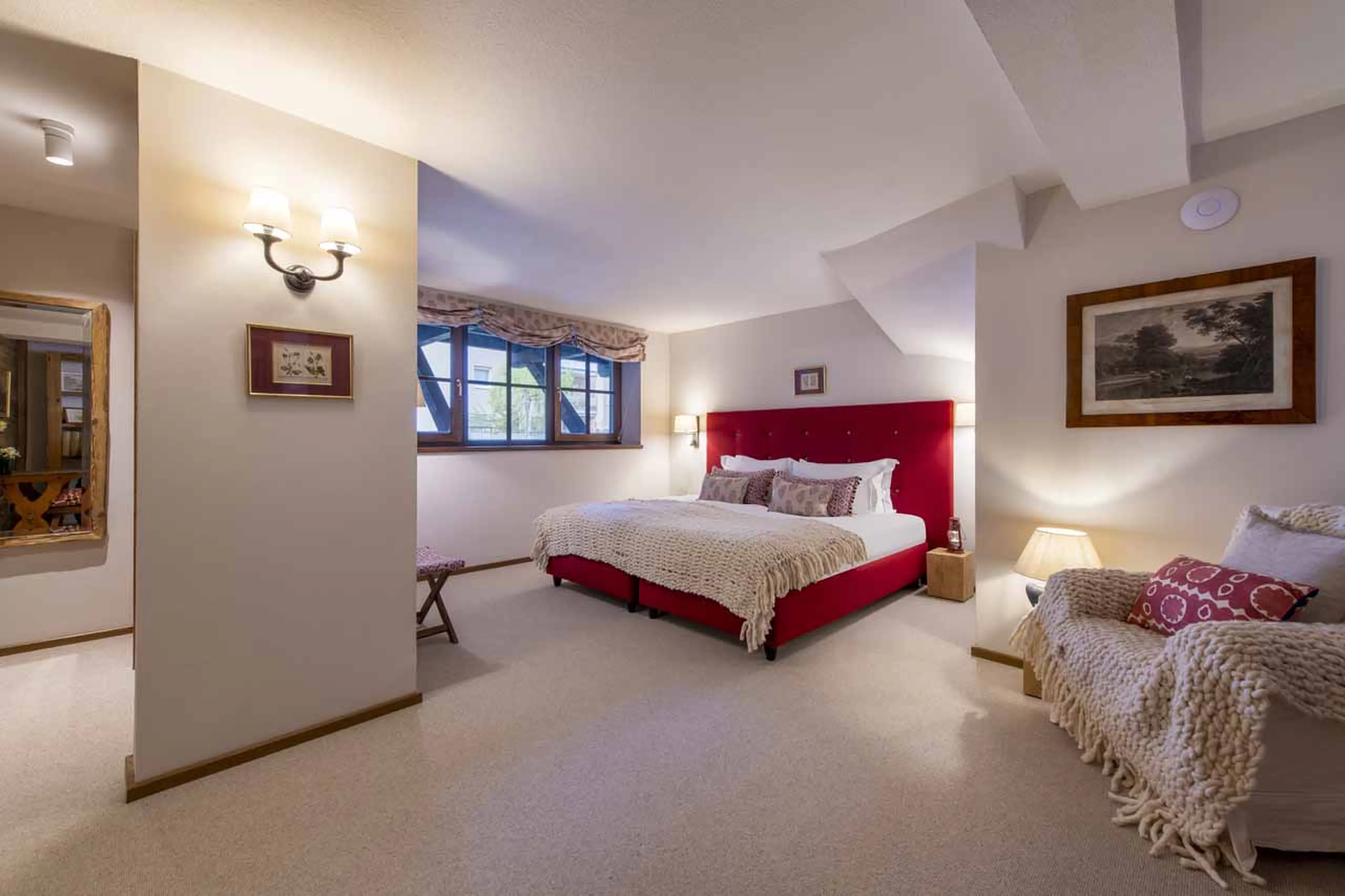 Bedroom one at Kikombe Lodge in St Anton