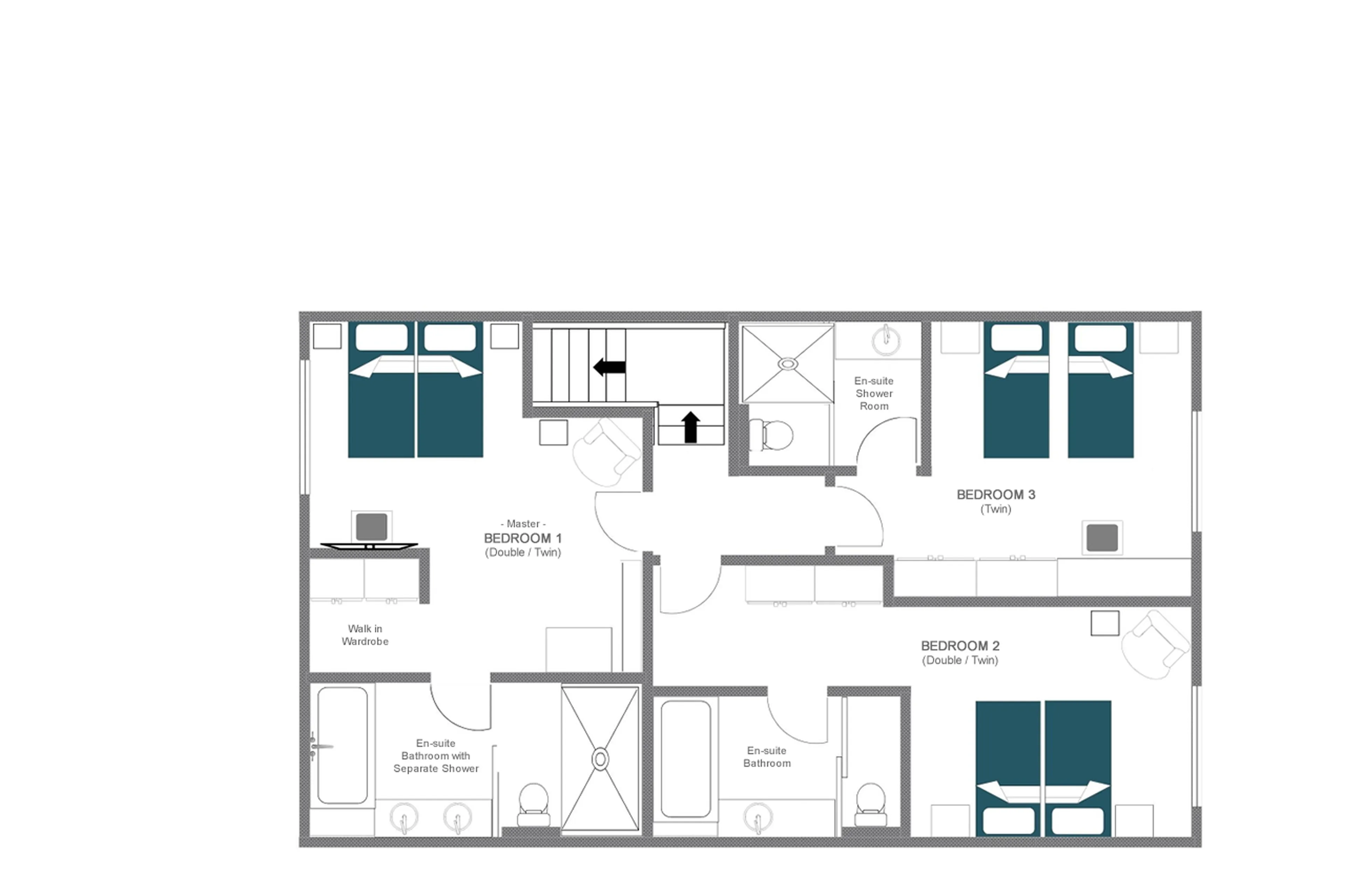 Level -1 floor plan of Kikombe Lodge in St Anton