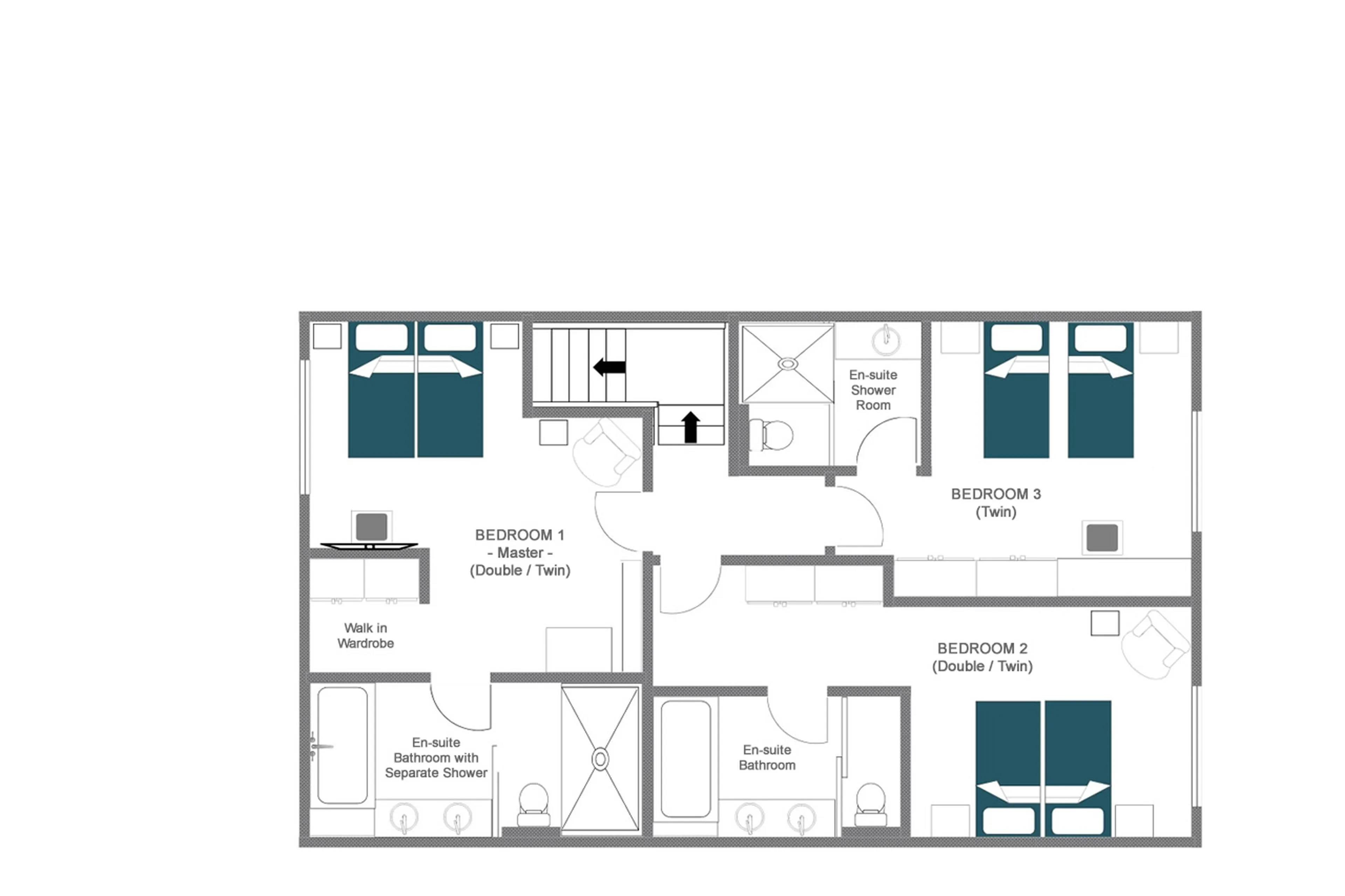 Level -1 floor plan of Kikombe Lodge in St Anton