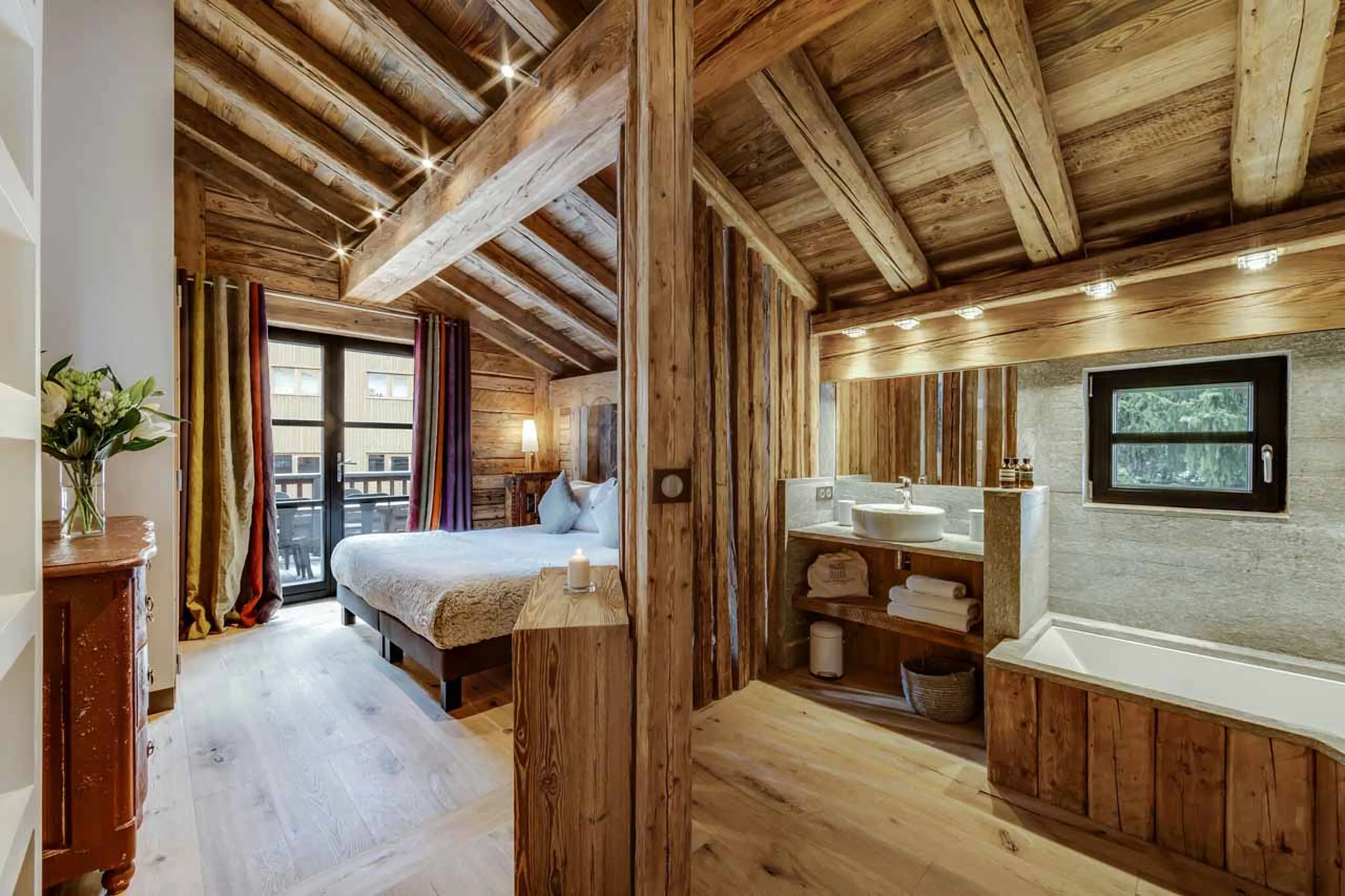 Bedroom one at Kilco Penthouse in Val d'Isere