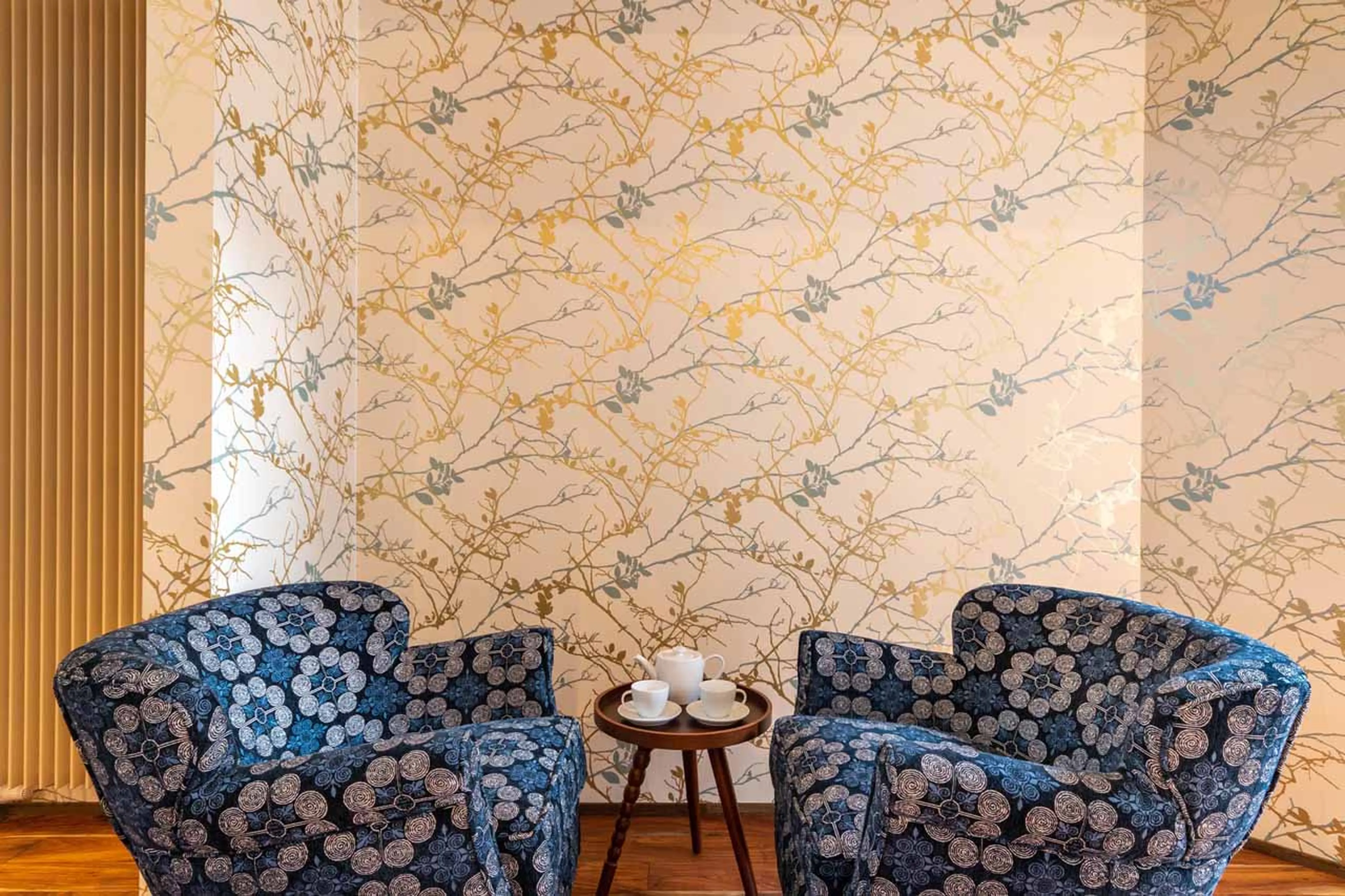 Armchairs in living area at Kitsune House in Niseko