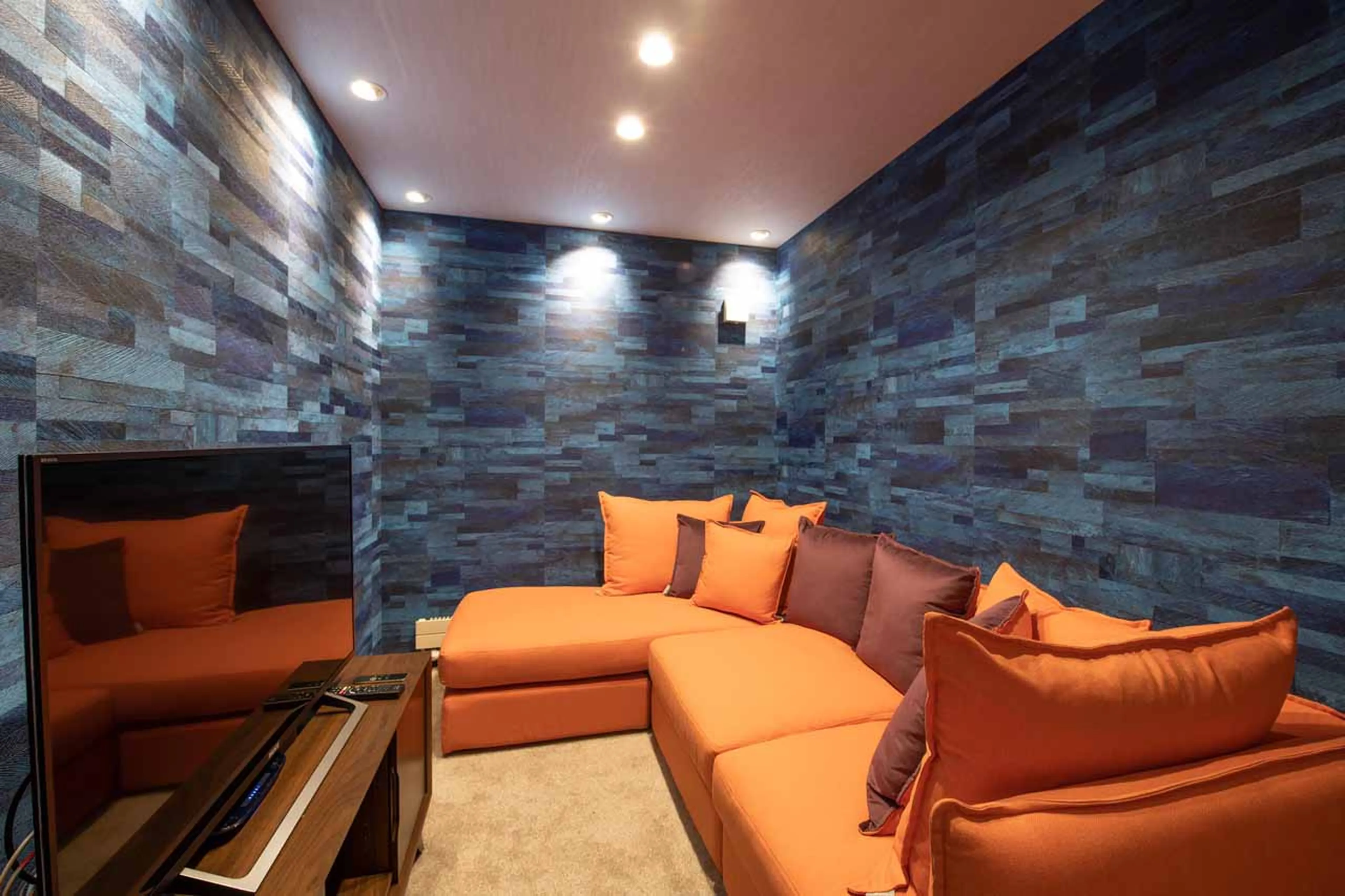 Cinema room at Kitsune House in Niseko