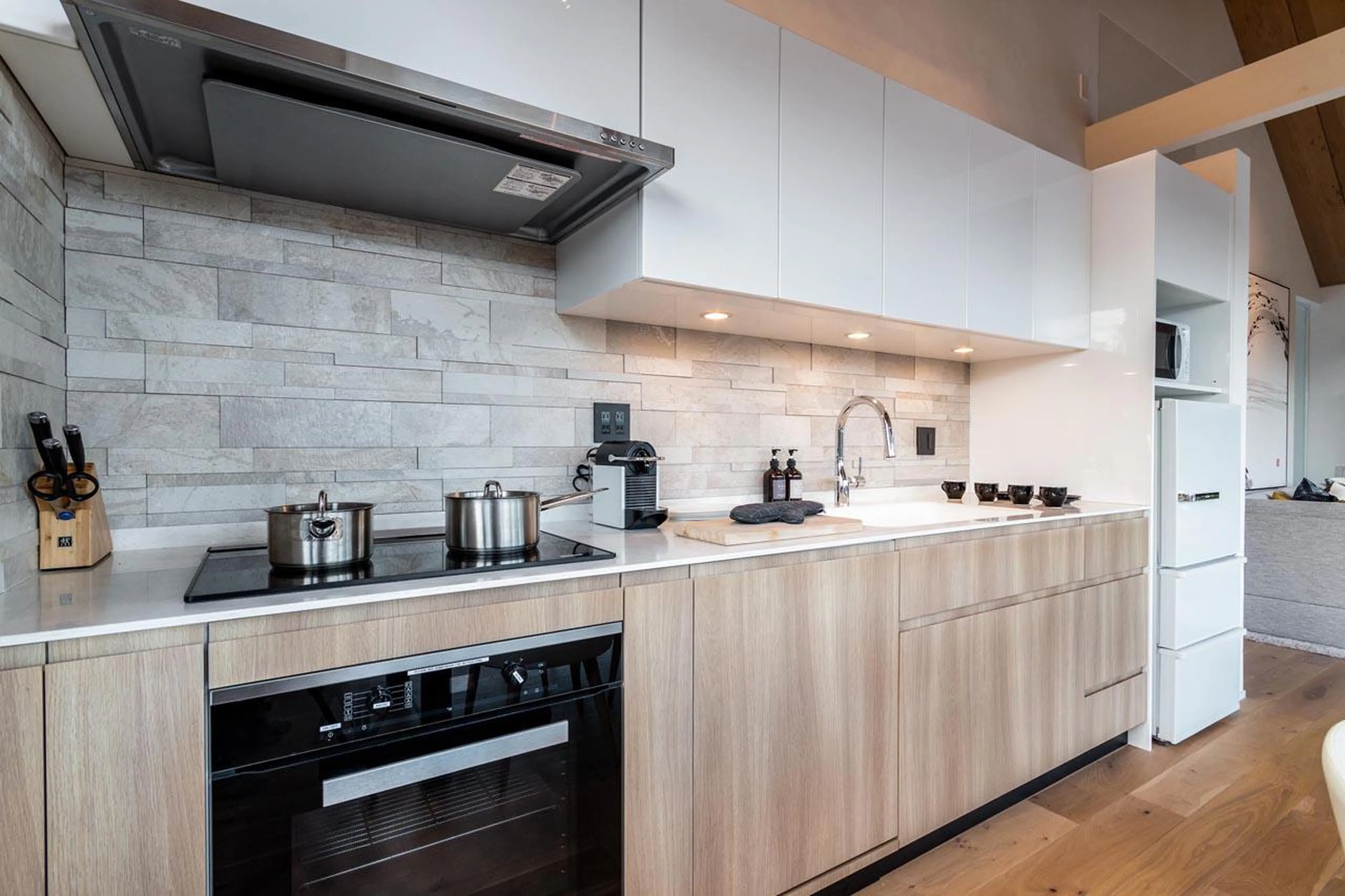 Well-equipped kitchen at Koa Townhouse in Niseko