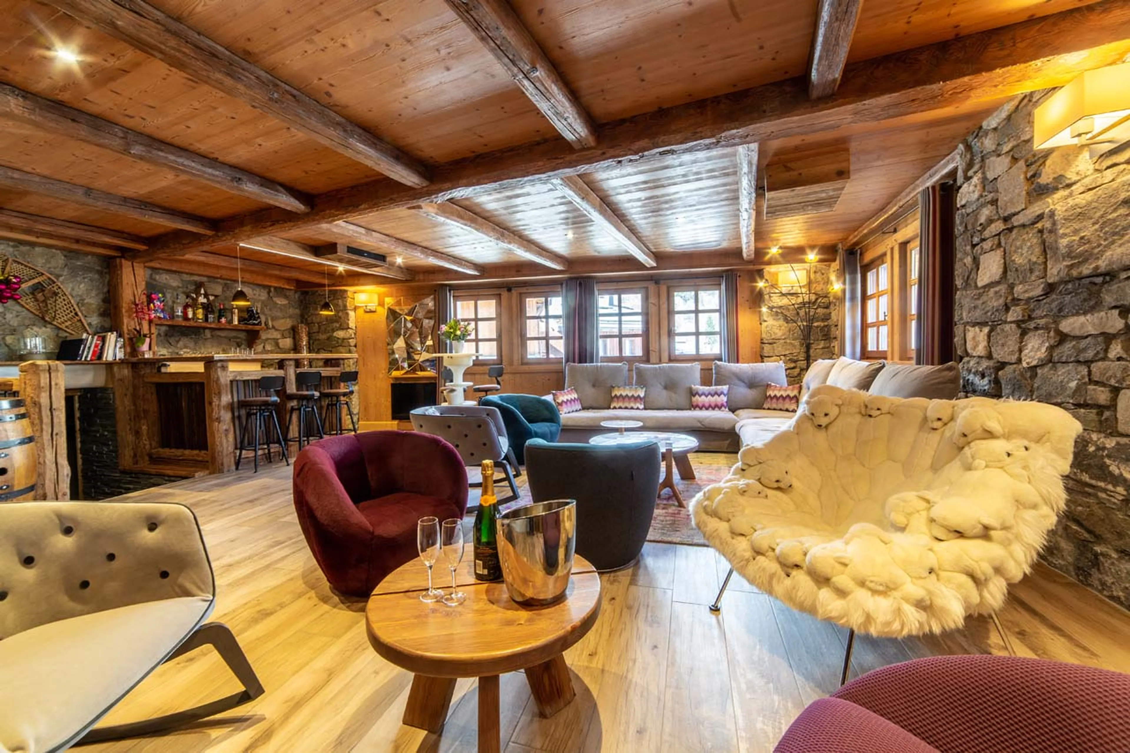 Bar in La Ferme de Mon Grand Pere in Meribel