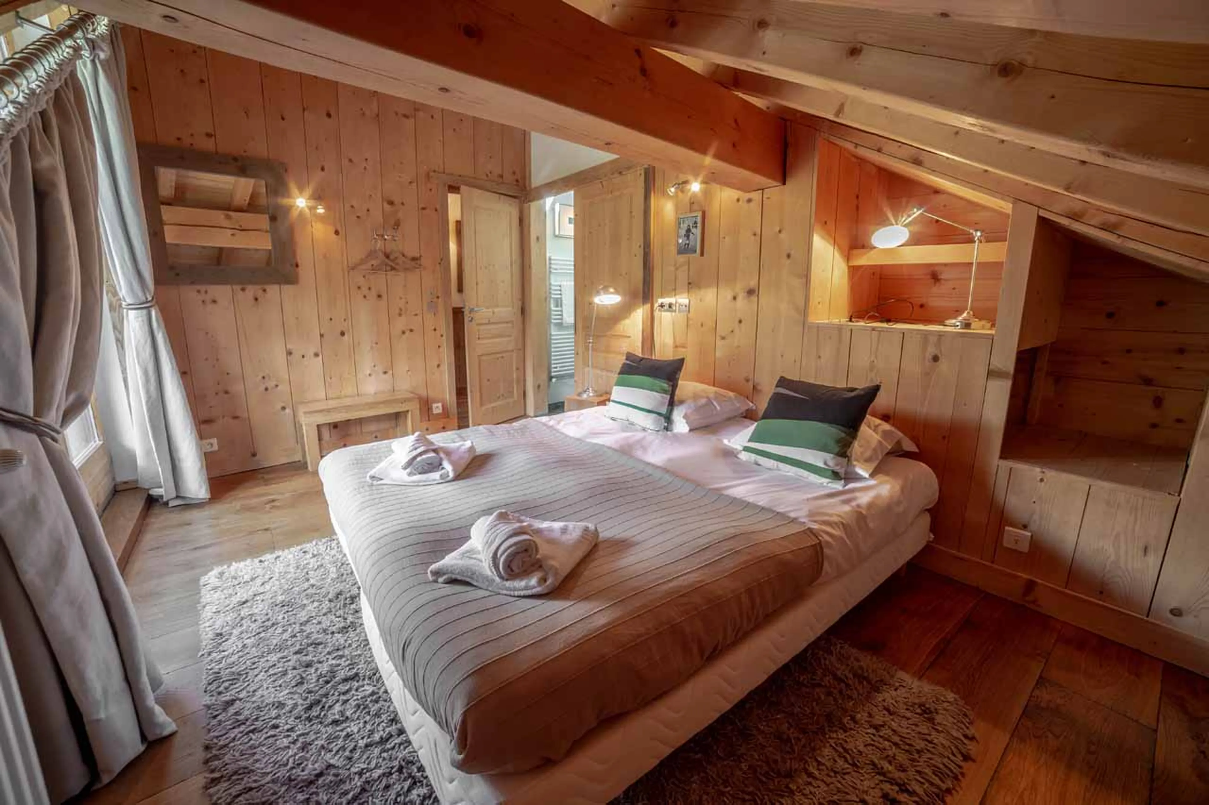 Spacious bedroom at Chalet La Grange de Meribel in Meribel