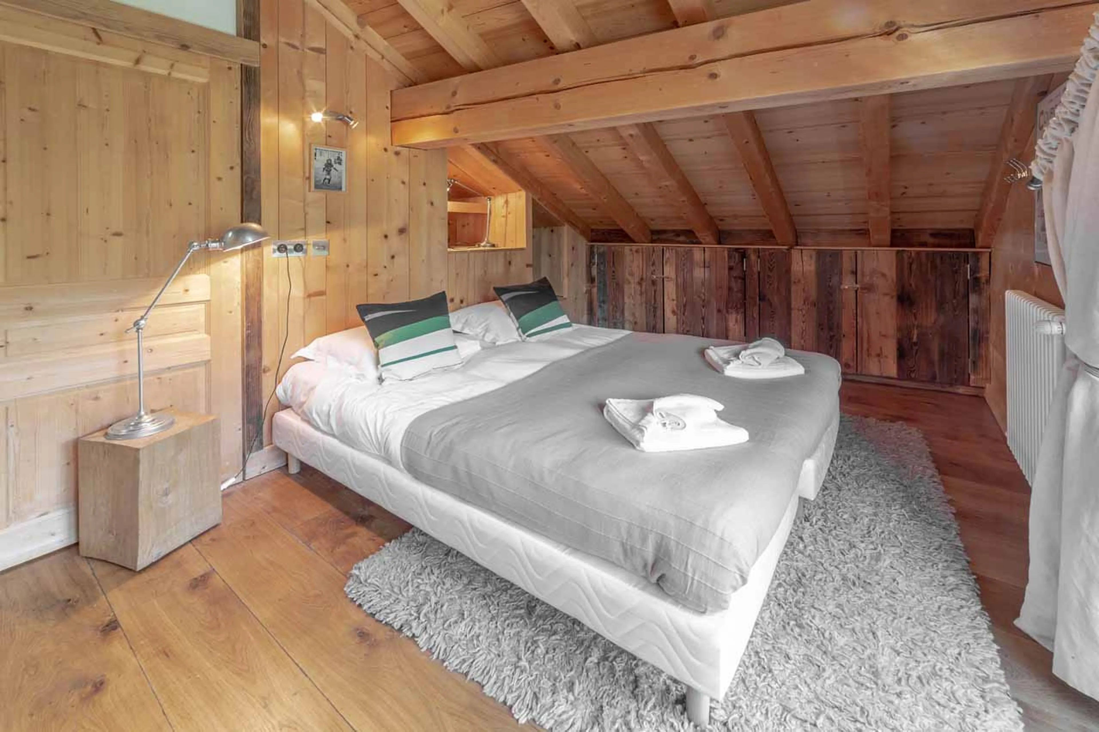 Bedroom one at Chalet La Grange de Meribel in Meribel