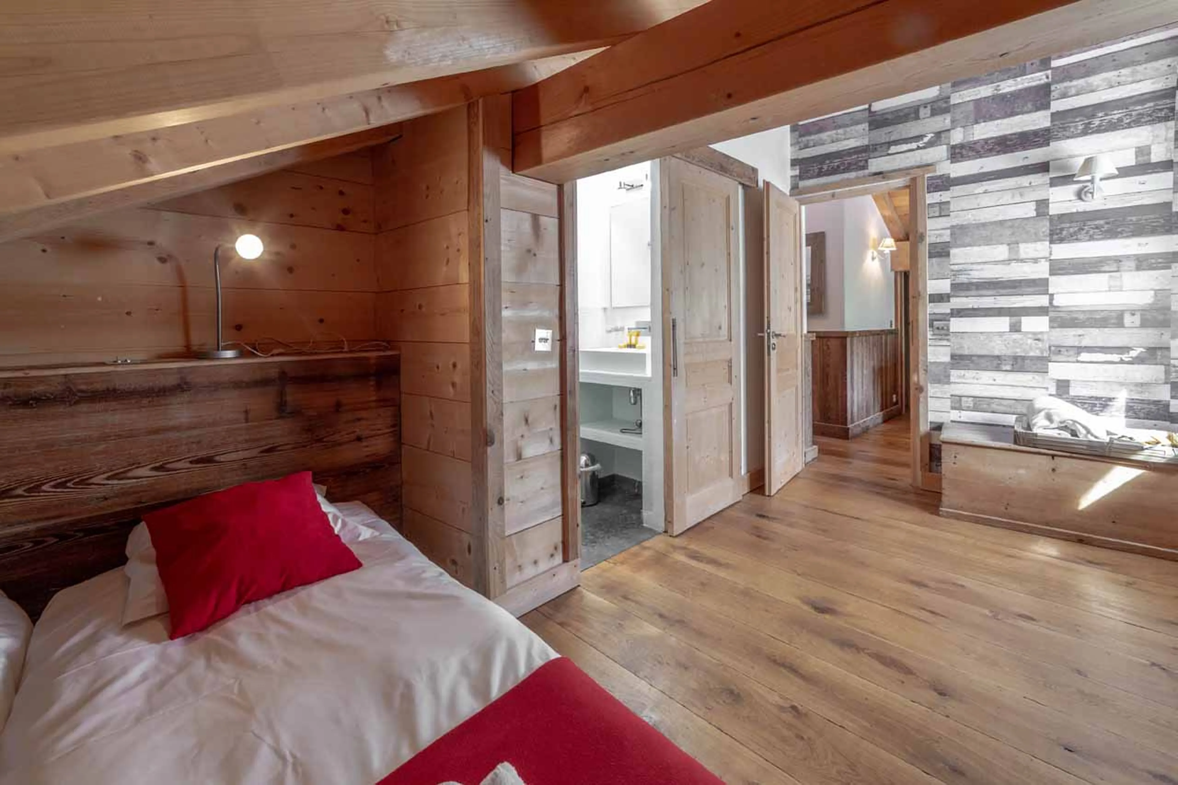 Bedroom three at Chalet La Grange de Meribel in Meribel
