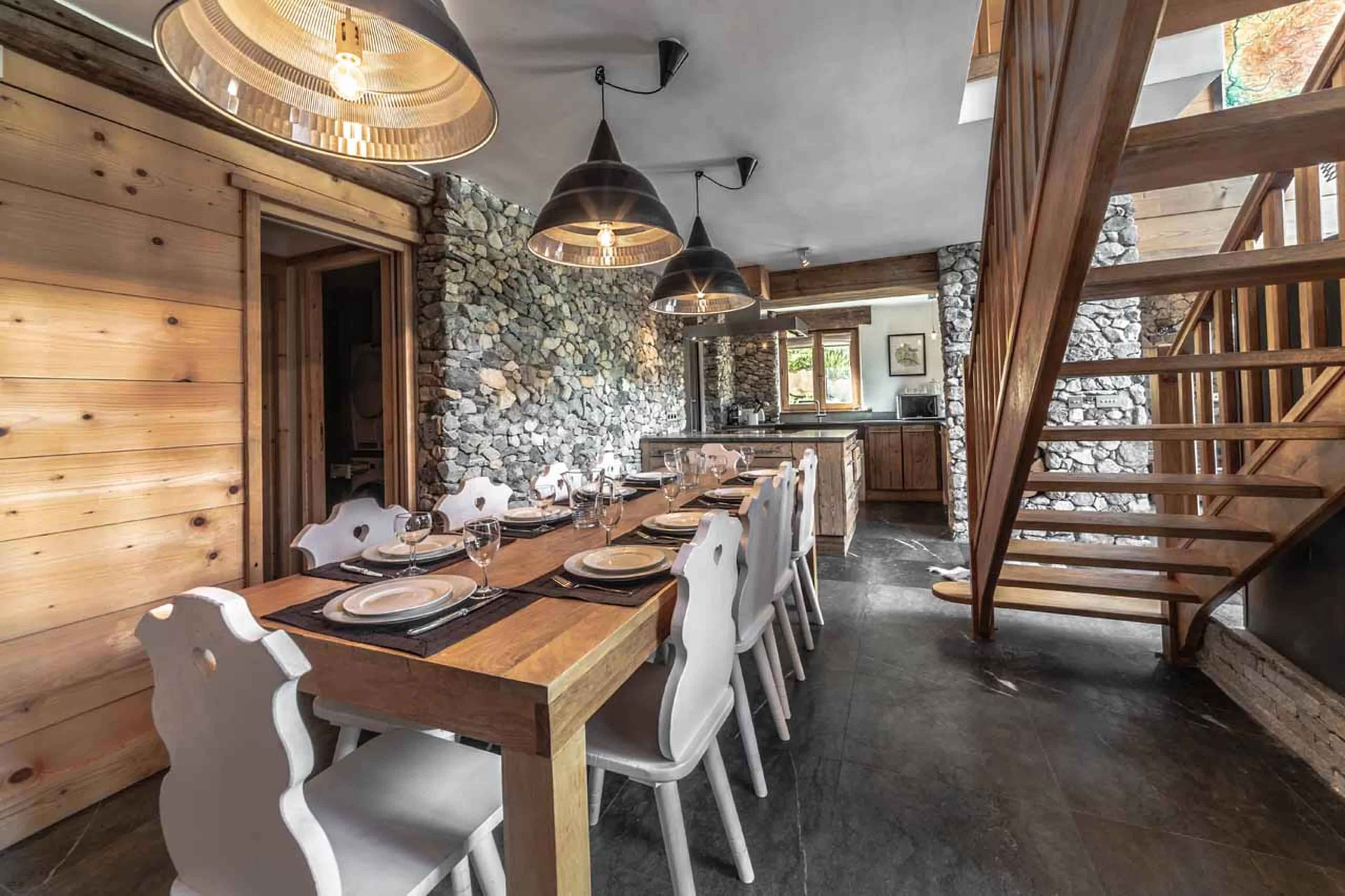 Dining table at Chalet La Grange de Meribel in Meribel