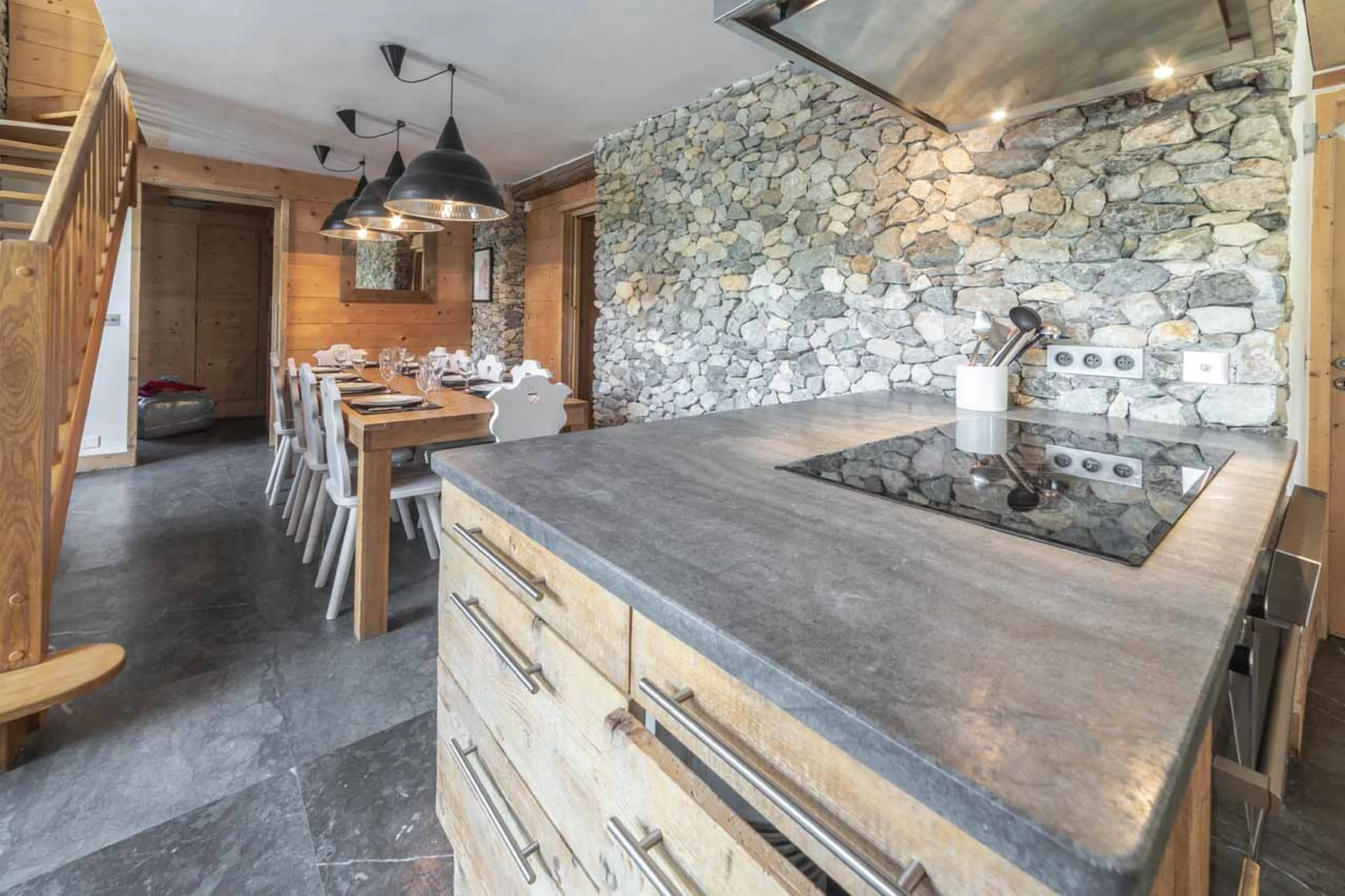 Kitchen at Chalet La Grange de Meribel in Meribel