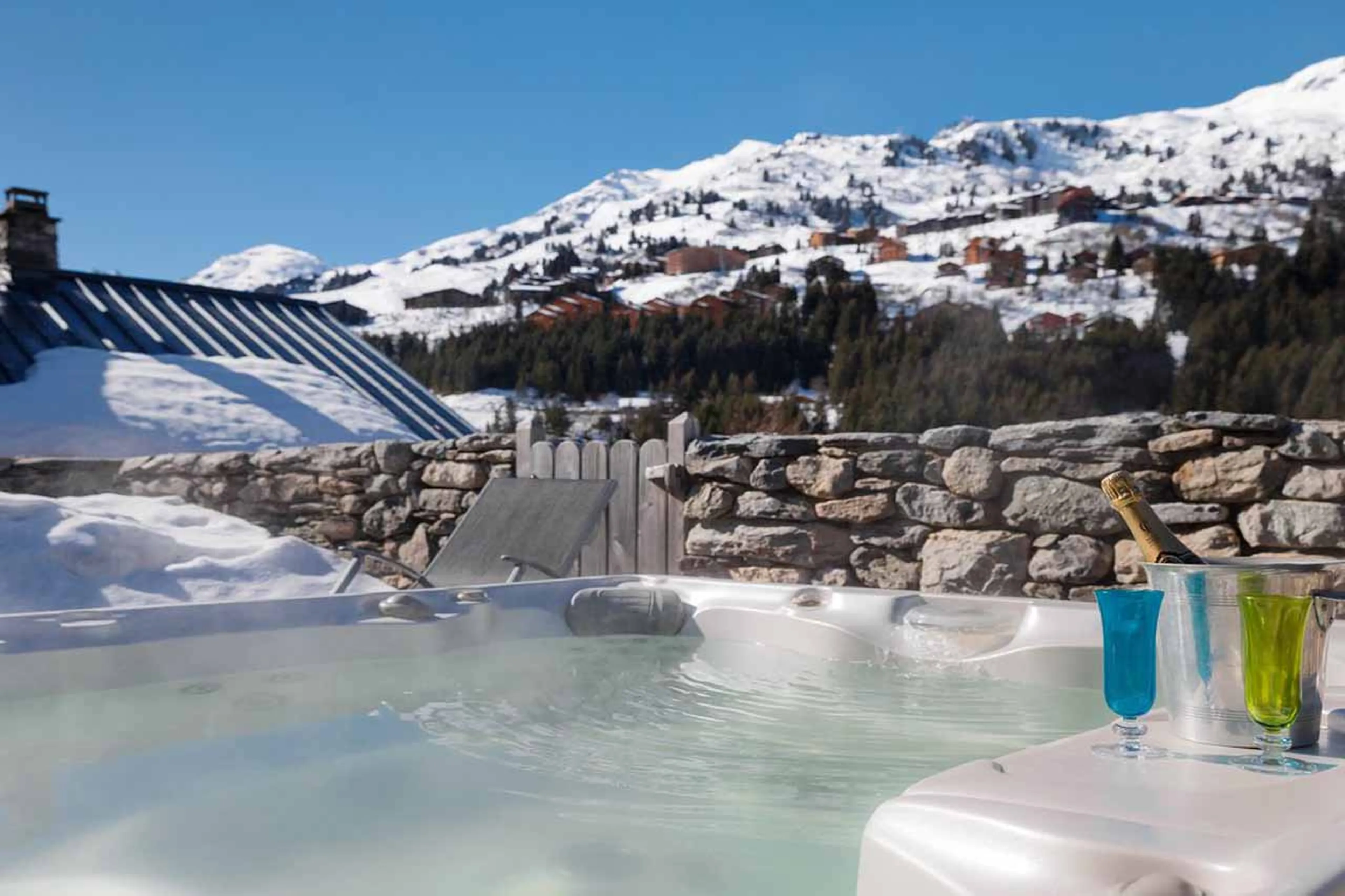 Hot tub at Chalet La Grange de Meribel in Meribel