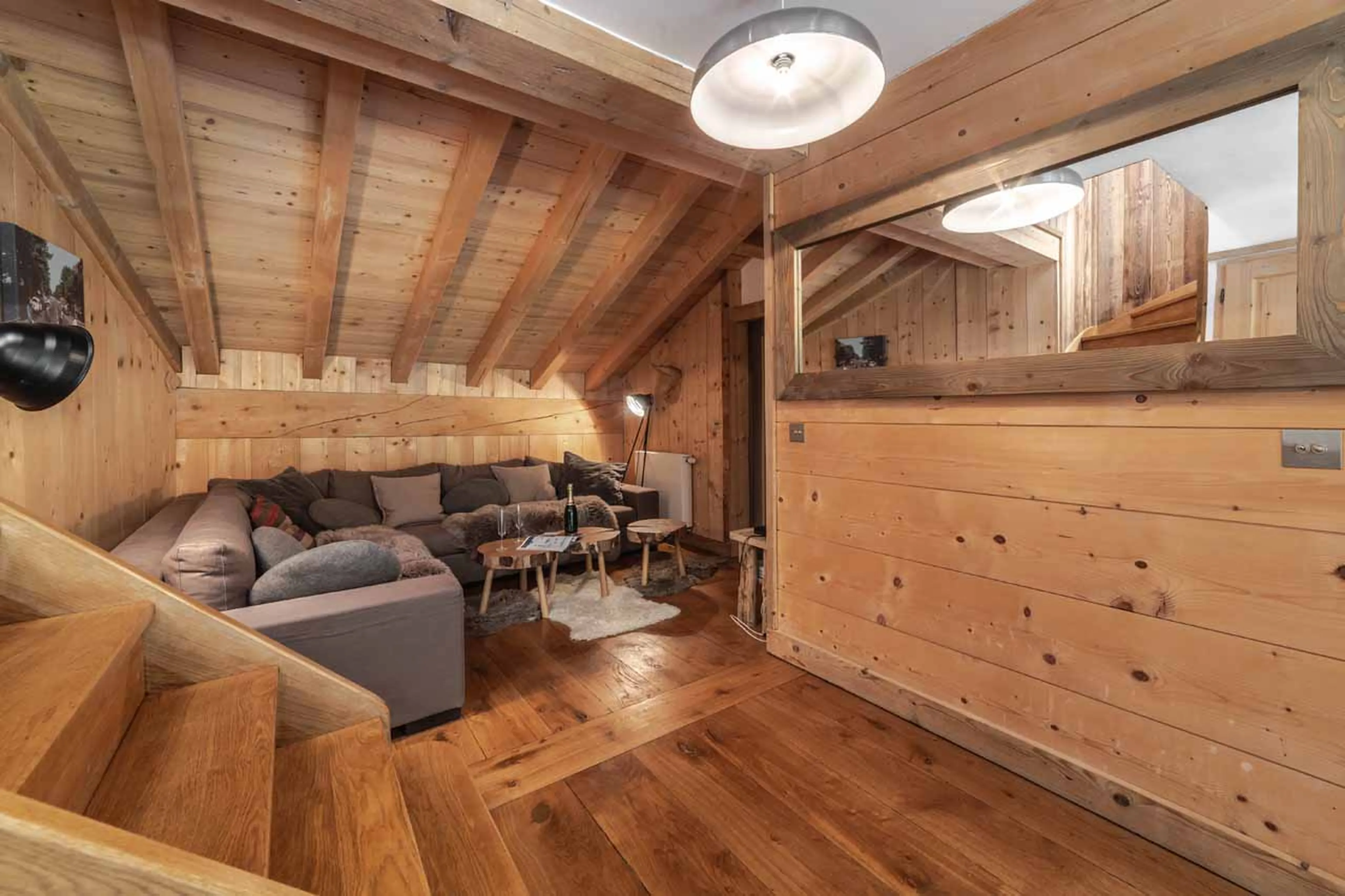 TV room at Chalet La Grange de Meribel in Meribel