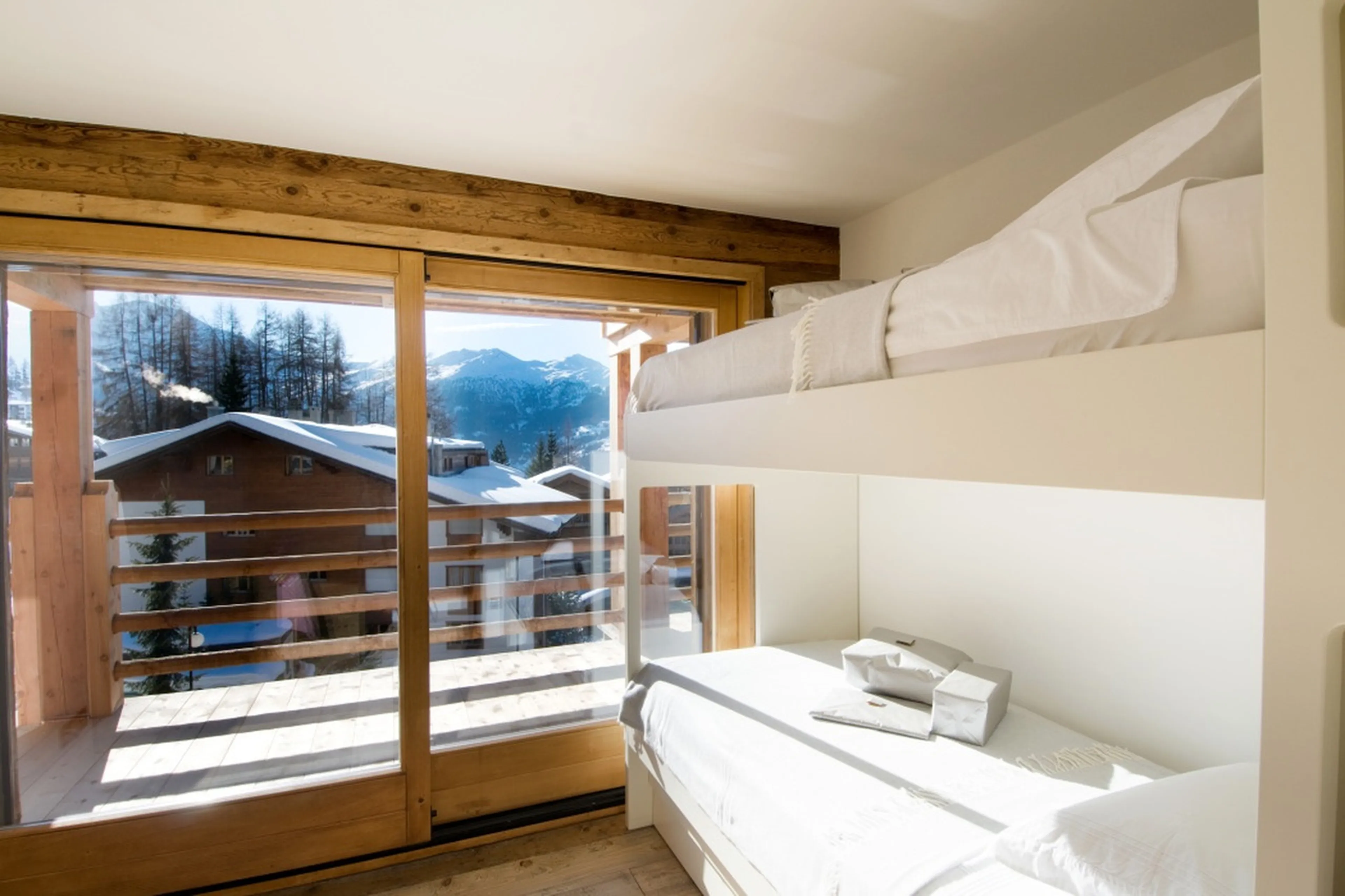 Bunk bedroom in La Vallée Blanche in Verbier