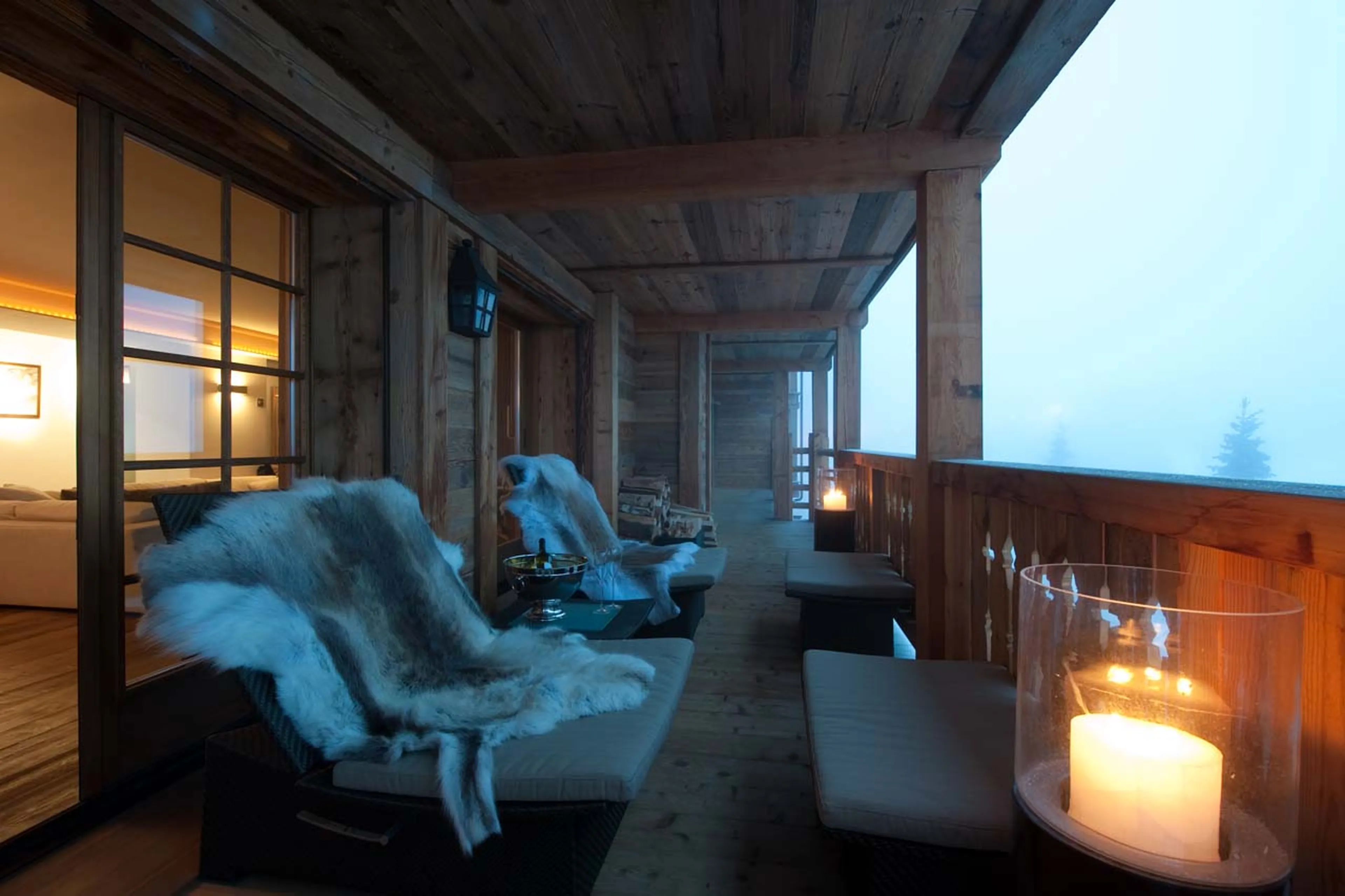 Balcony of La Vallée Blanche in Verbier