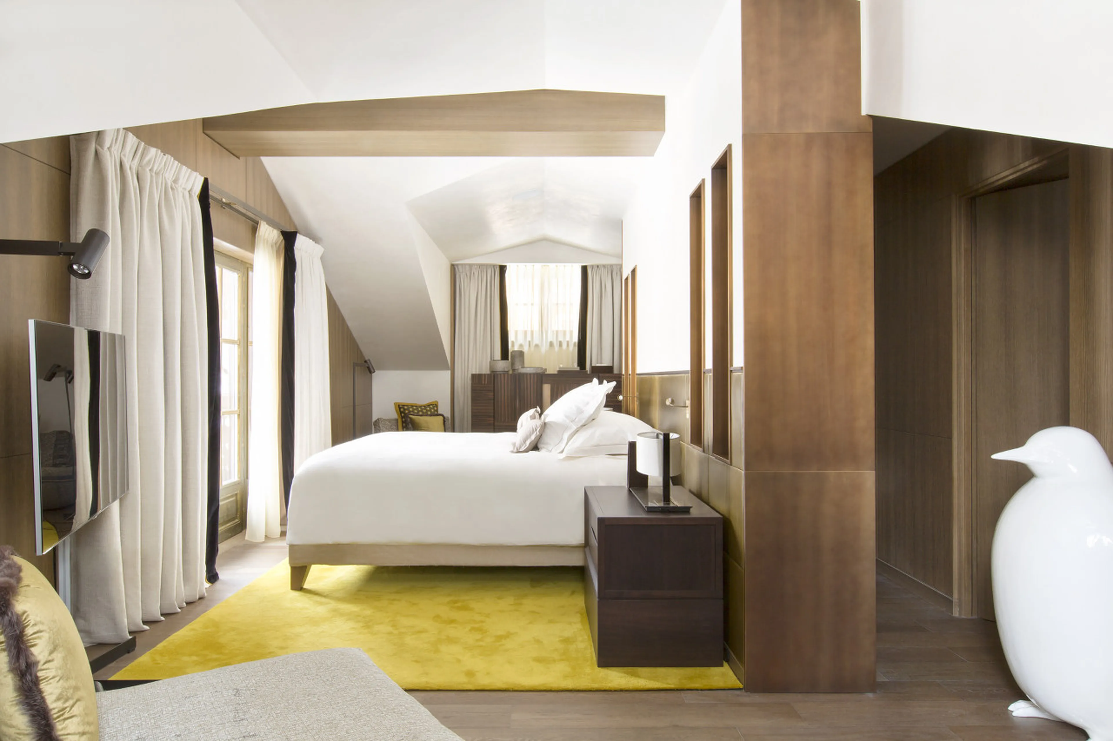 Bedroom with en suite lounge in Le Chalet Cheval Blanc, Courchevel 1850