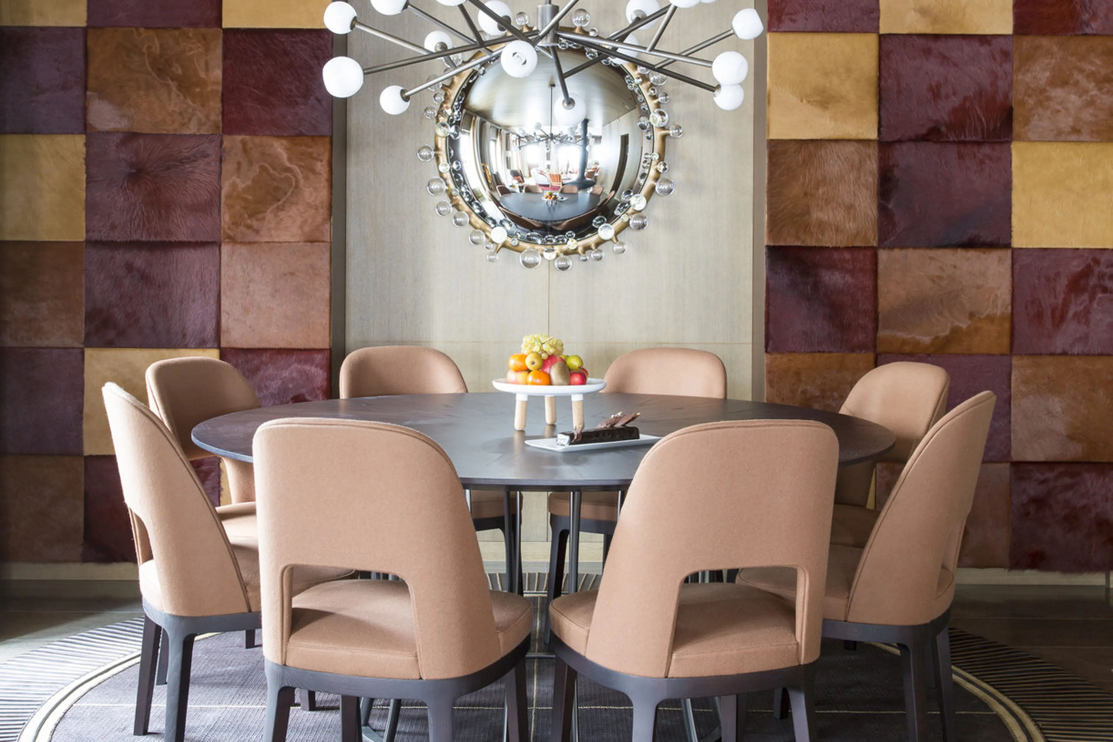 Dining table seating 8 in Le Chalet Cheval Blanc in Courchevel 1850