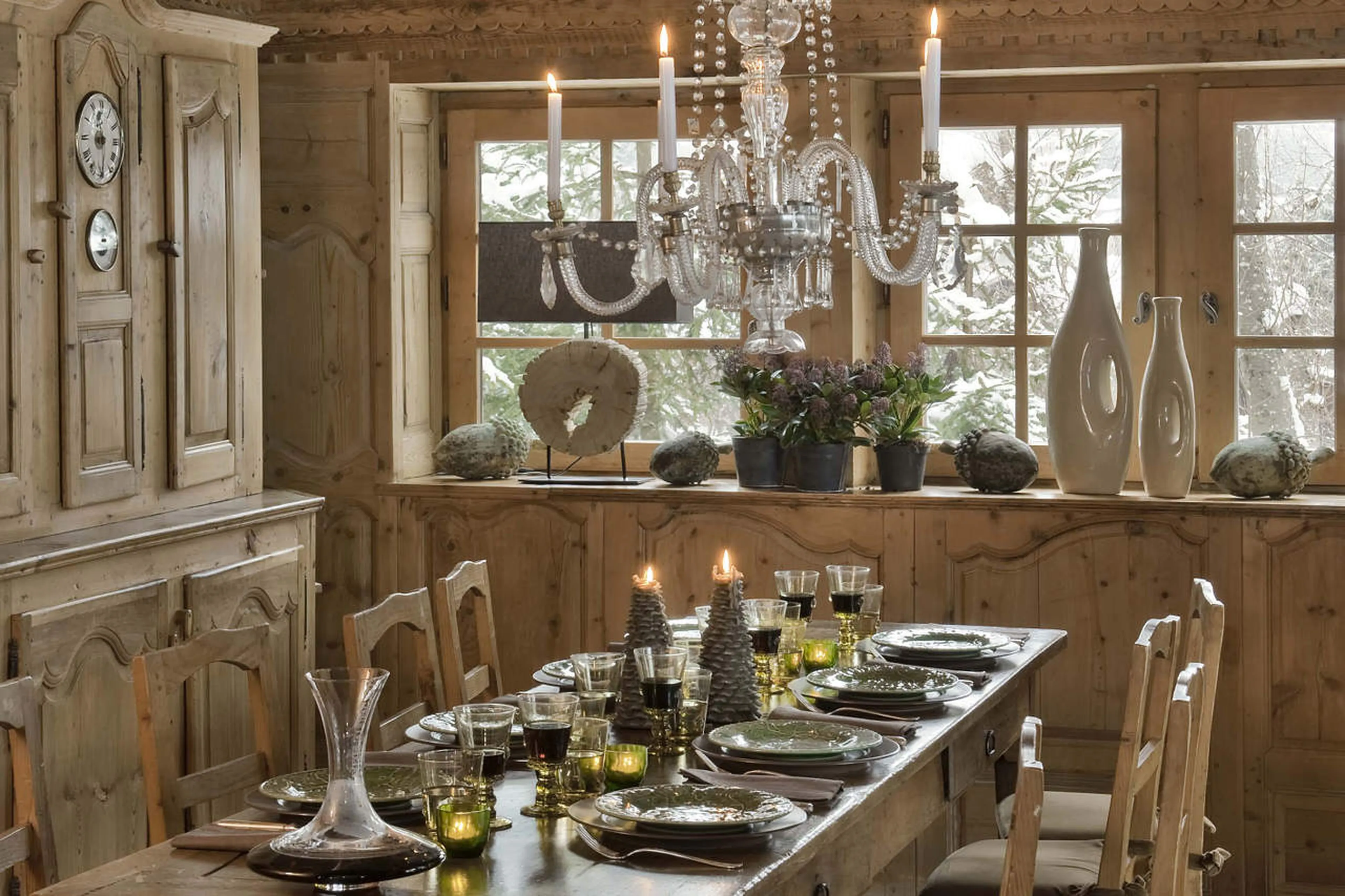 Dining area in Chalet des Fermes in Megeve