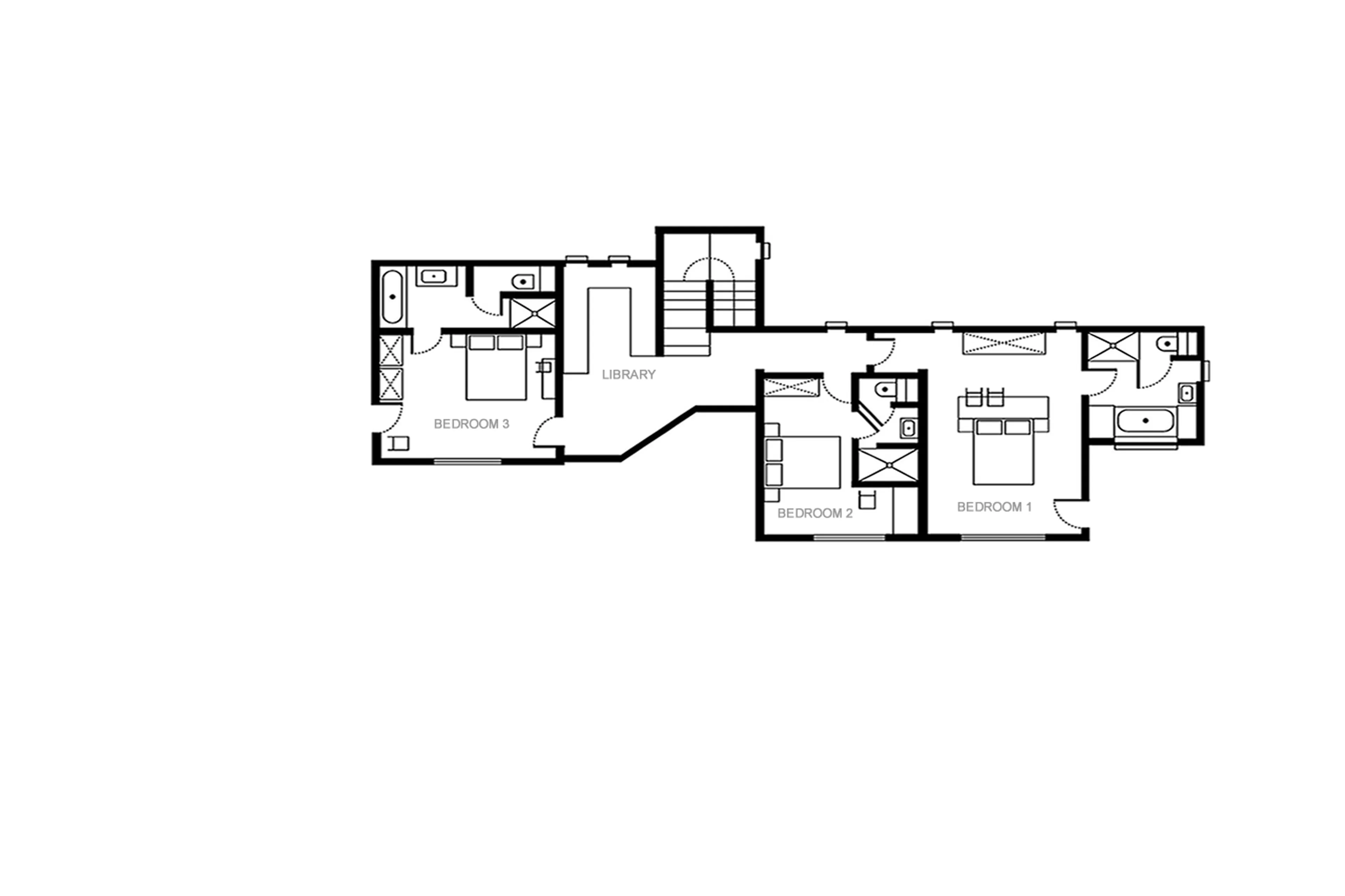 Level 4 floor plan of Le Chalet Mont Blanc in Chamonix
