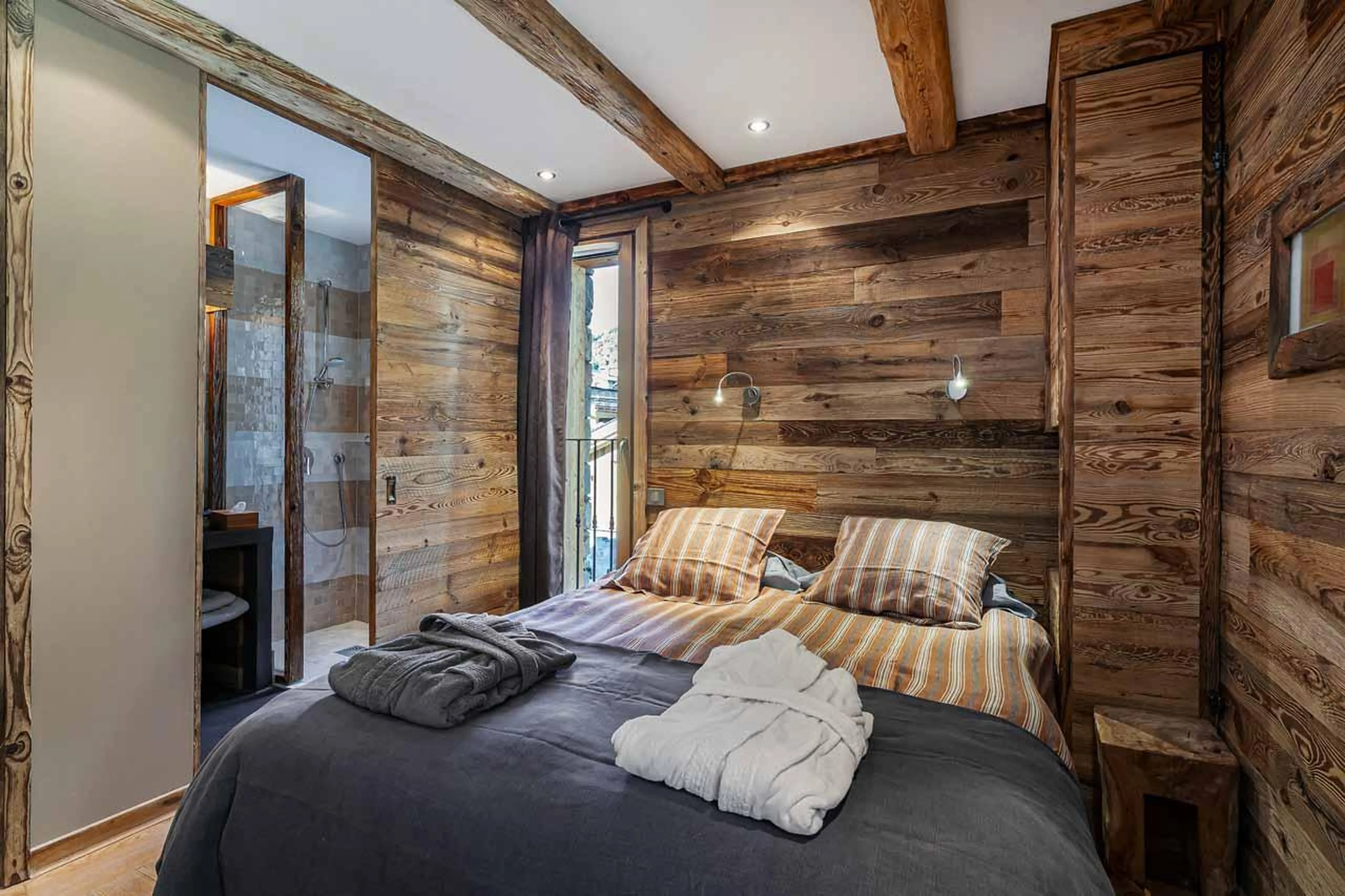 Bedroom three at Le Chalet in St Martin de Belleville