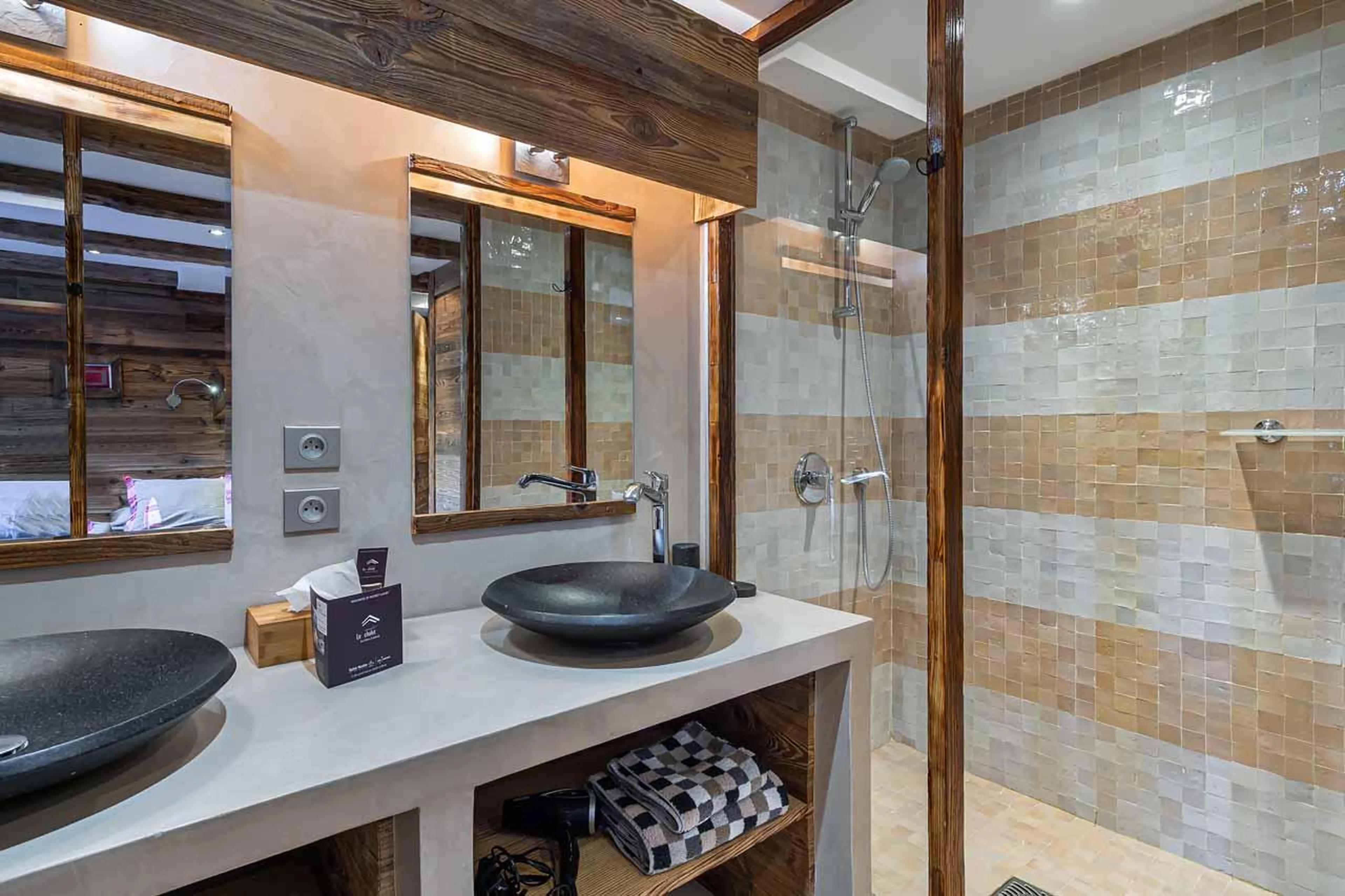 Bedroom two at Le Chalet in St Martin de Belleville