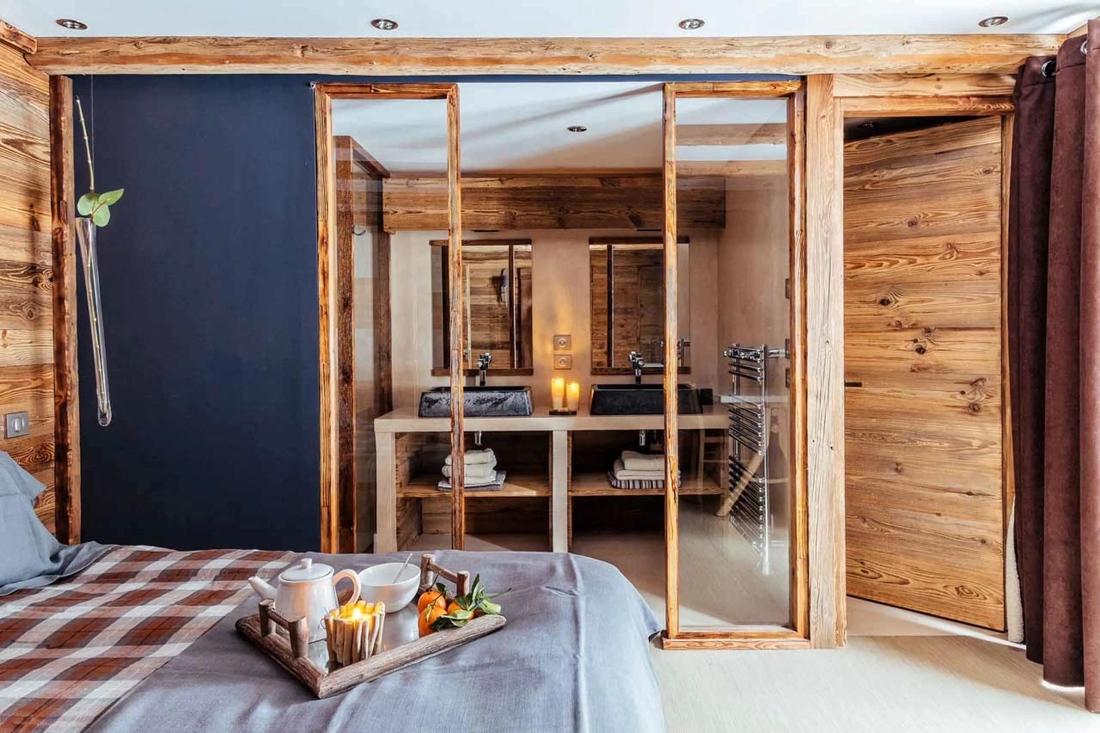 Access to shower room at Le Chalet in St Martin de Belleville