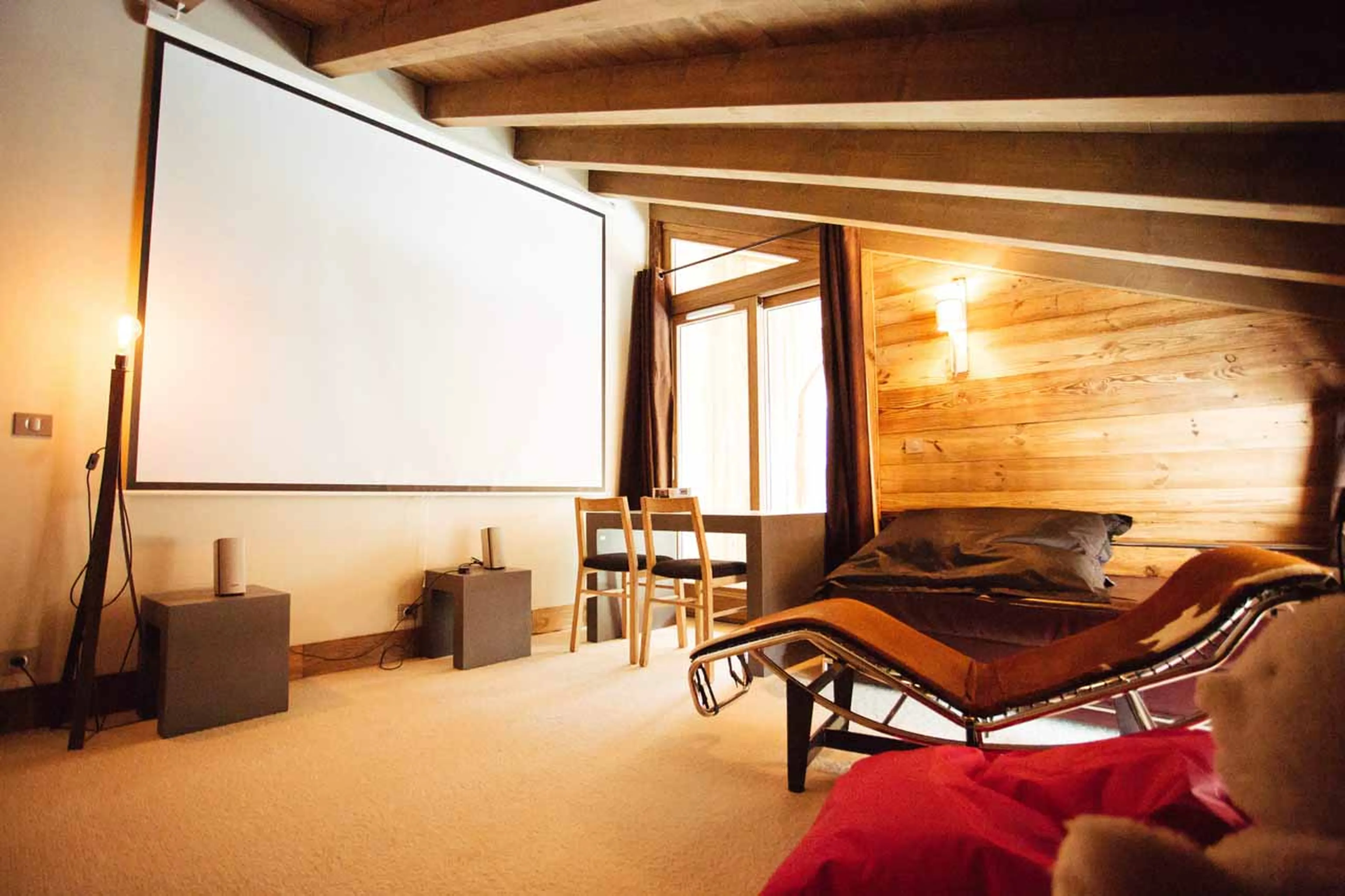 Cinema room at Le Chalet in St Martin de Belleville