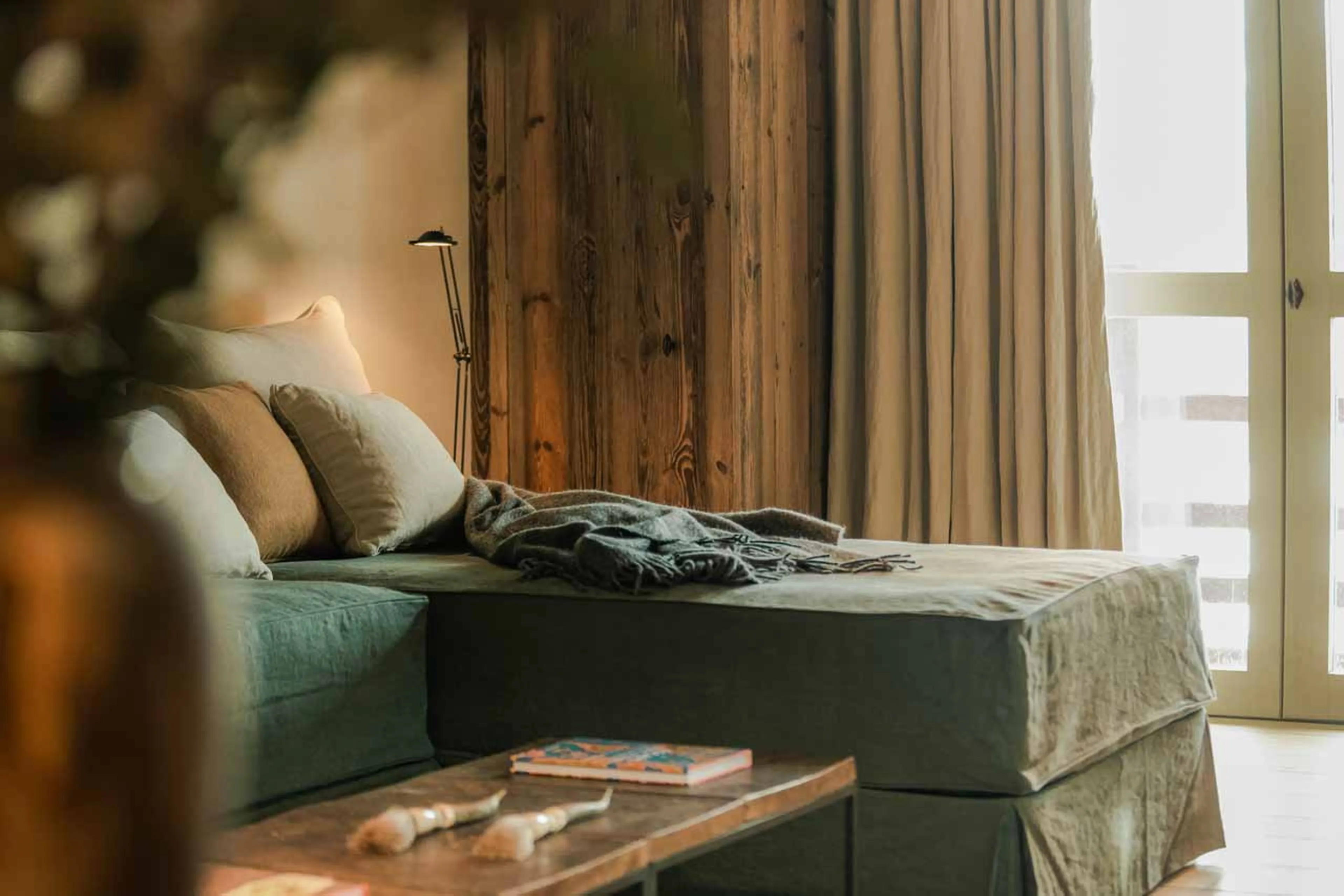 Suite 3 living at  Le Chalet Zannier in Megeve