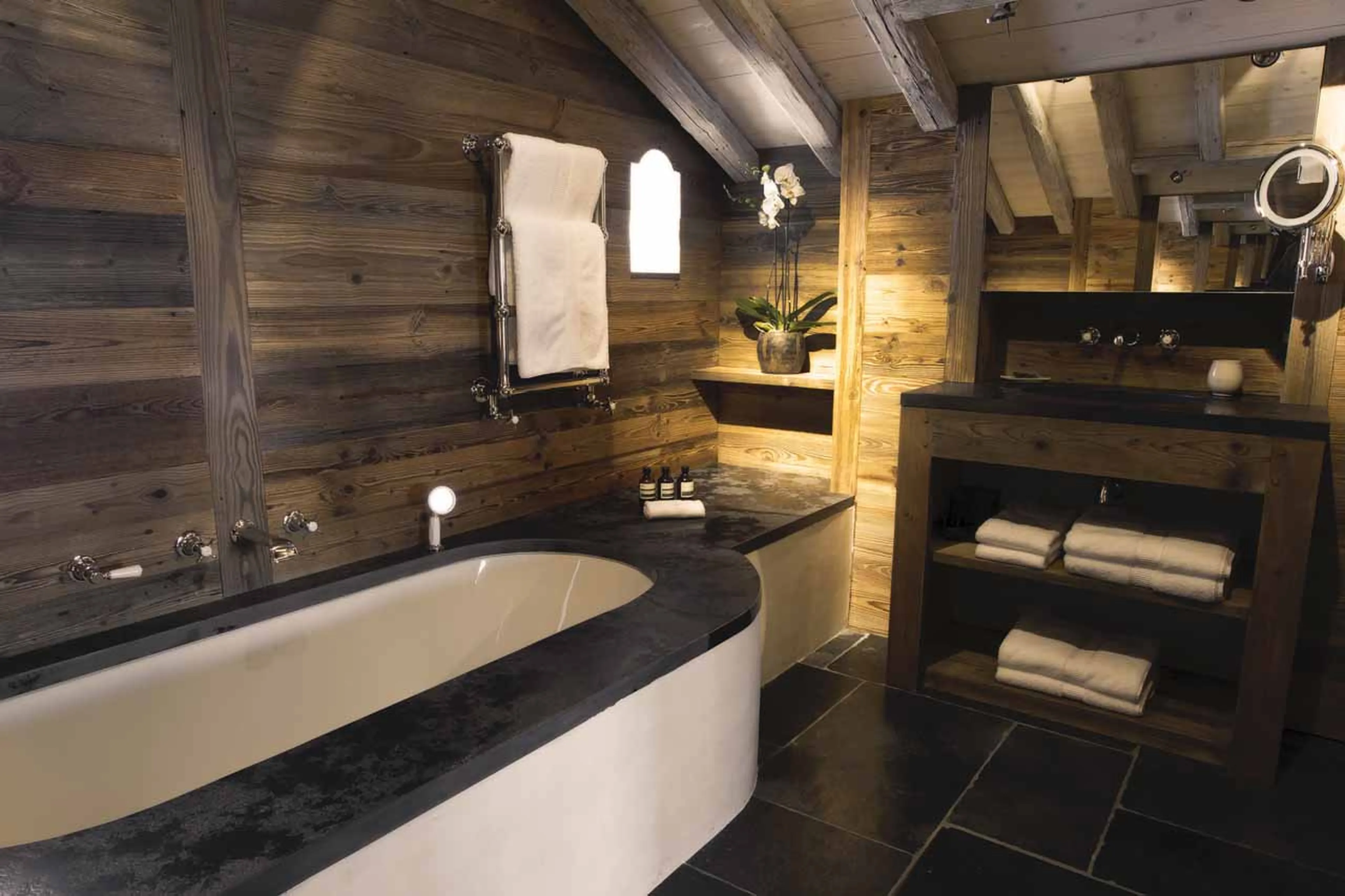 Suite 3 bathroom at  Le Chalet Zannier in Megeve
