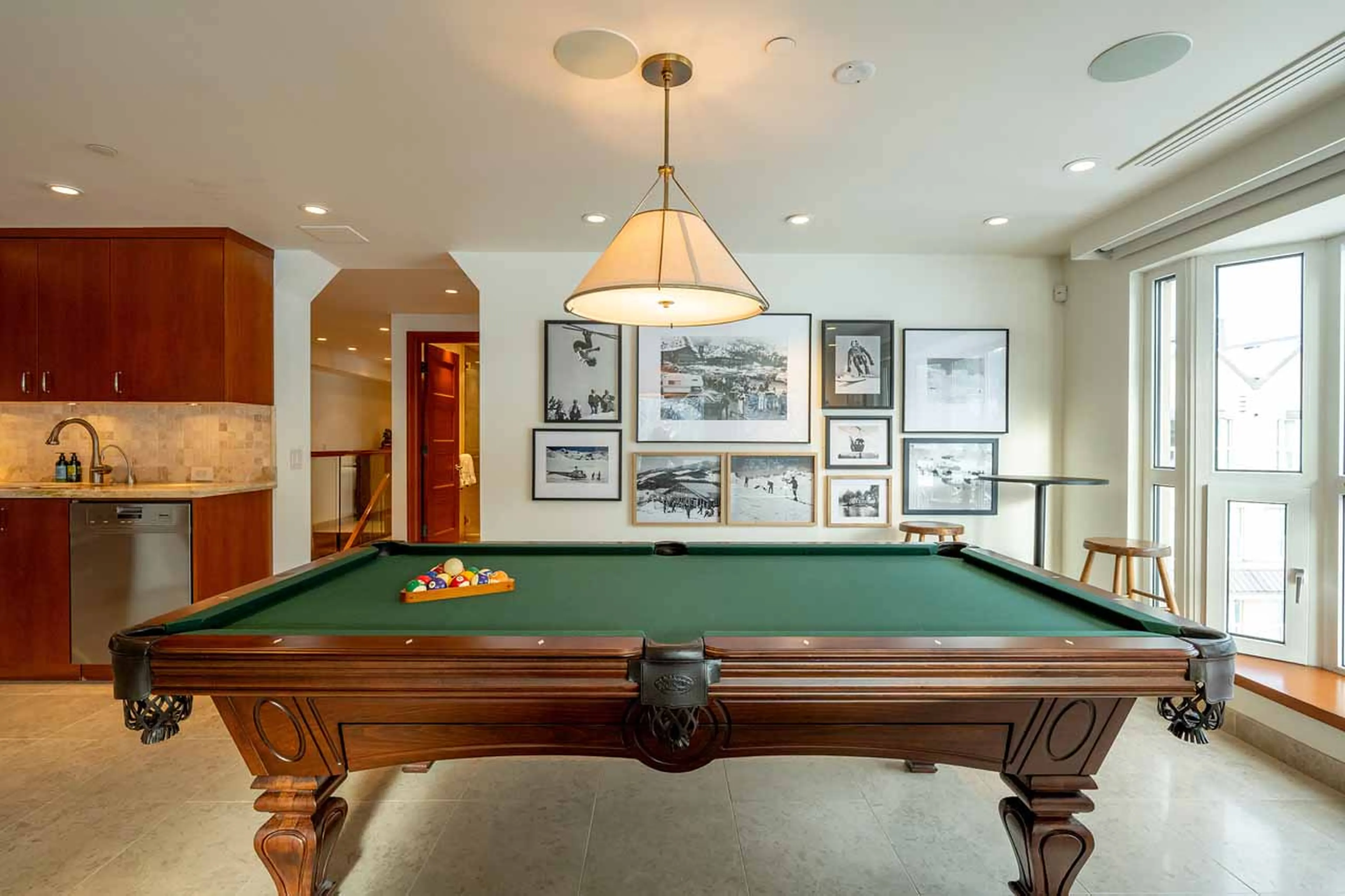 Pool table at Le Chamois Penthouse in Whistler