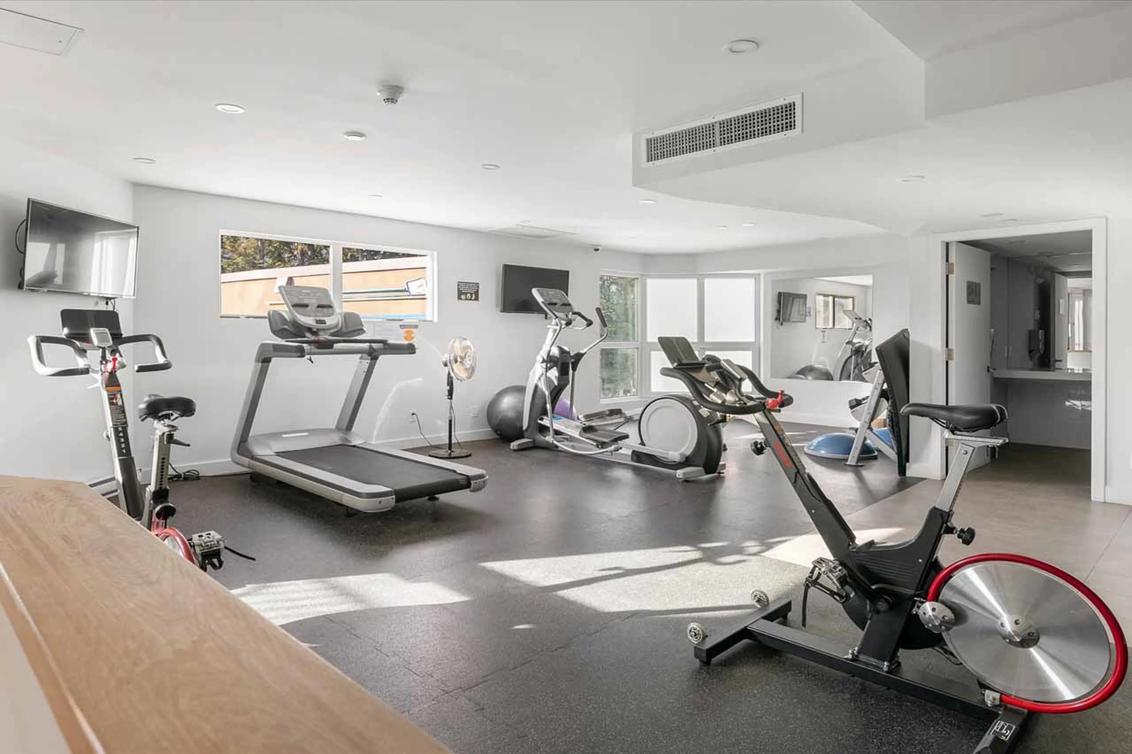 Shared gym at Le Chamois Penthouse in Whistler