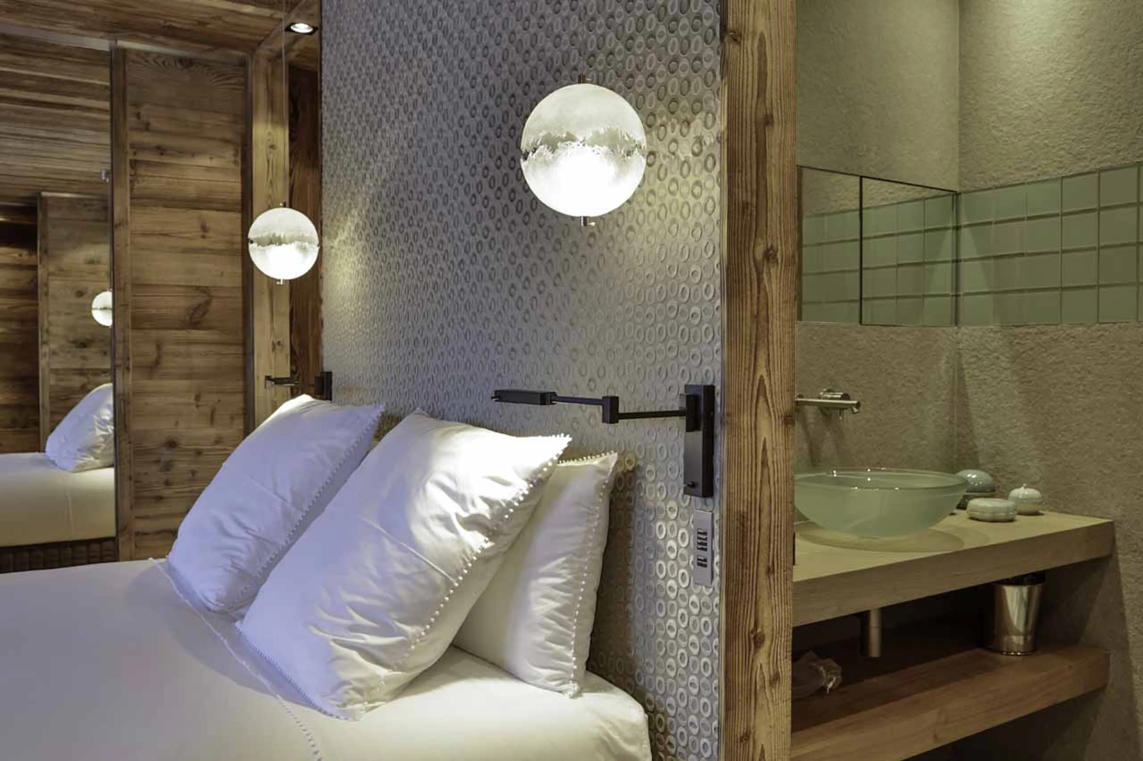 Bathroom two at La Fermes a la Leonthine in Megeve