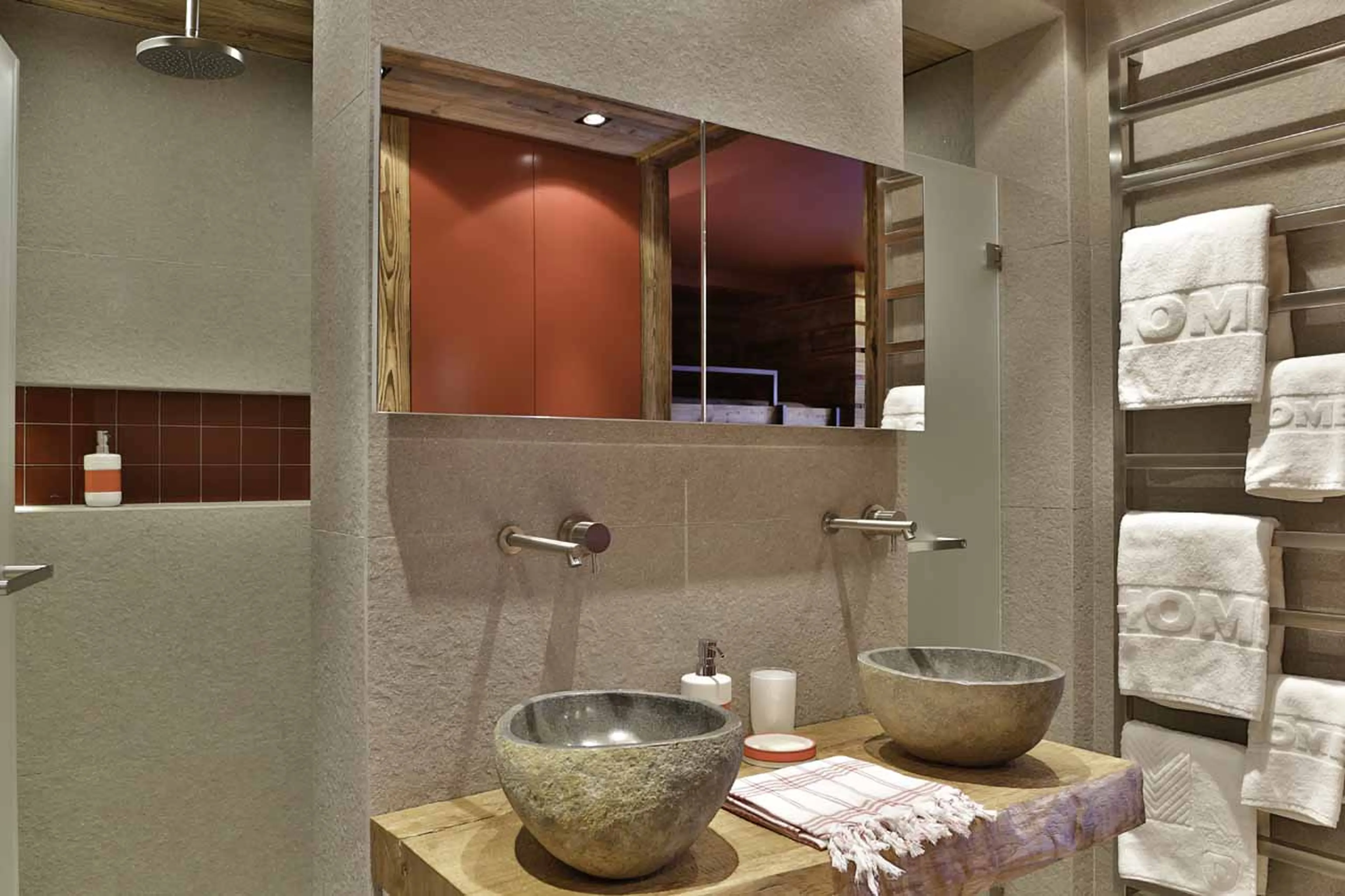 Bathroom six at La Fermes a la Leonthine in Megeve