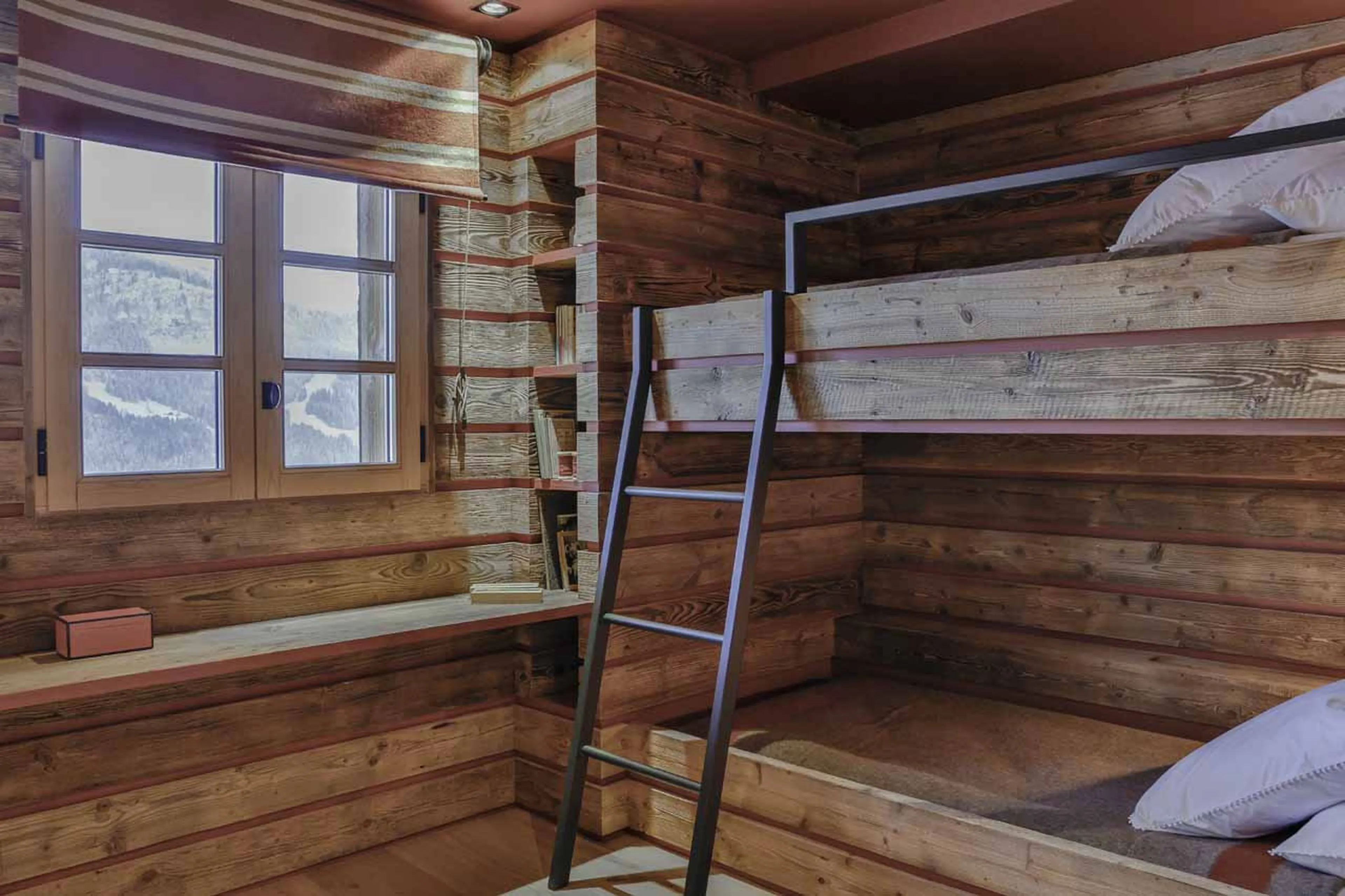 Bedroom six at La Fermes a la Leonthine in Megeve