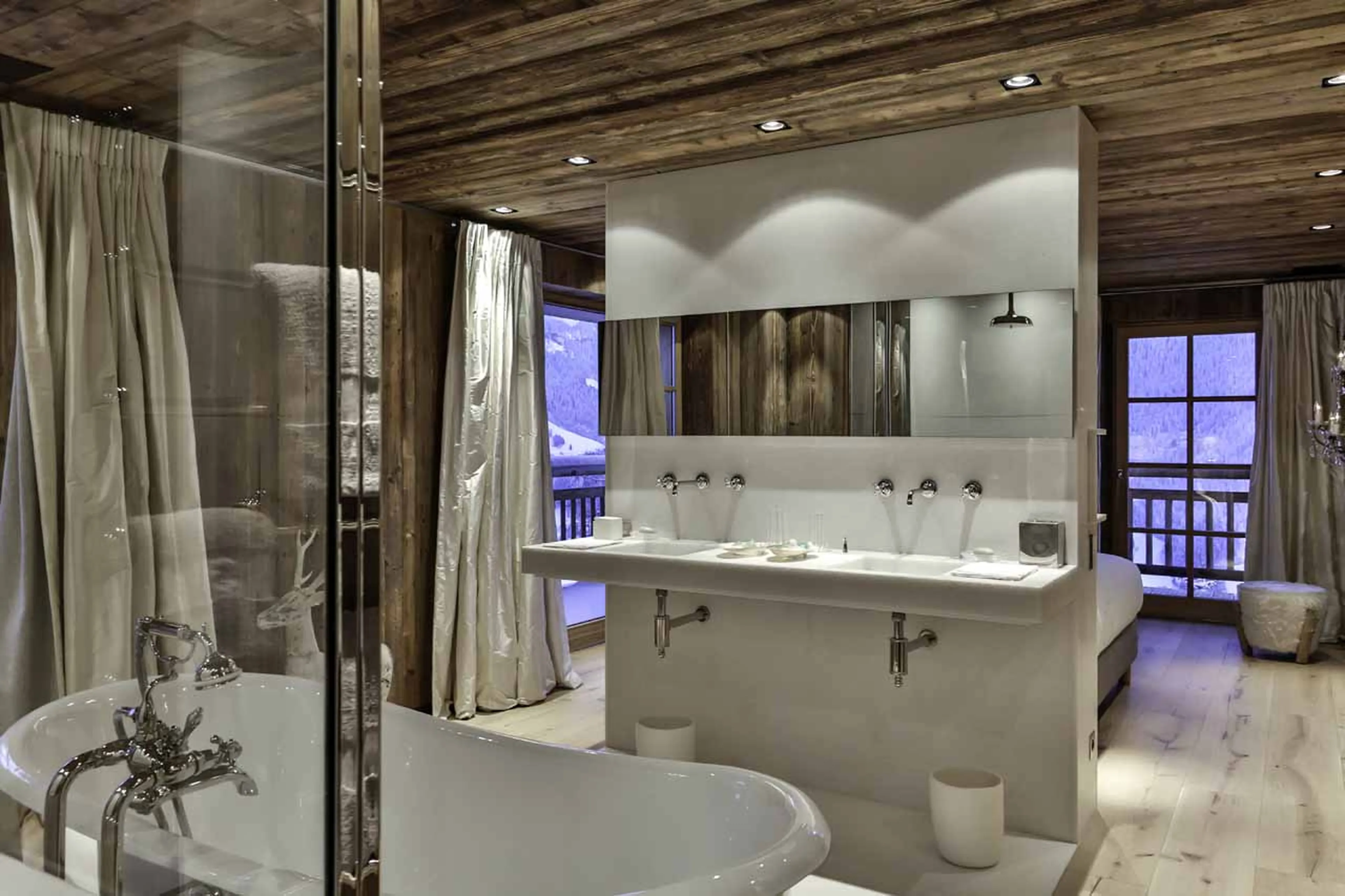 Bathroom three at La Fermes a la Leonthine in Megeve